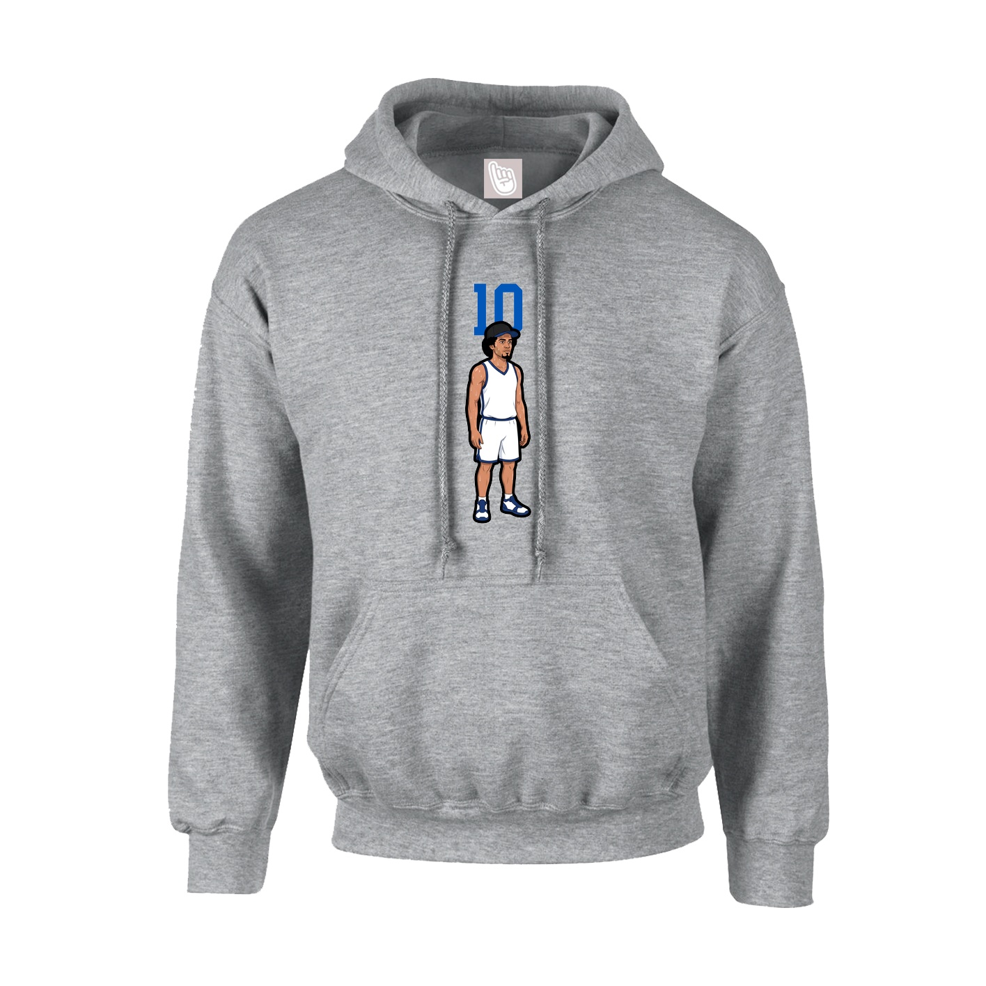 Hoodie — Number Top in Grey