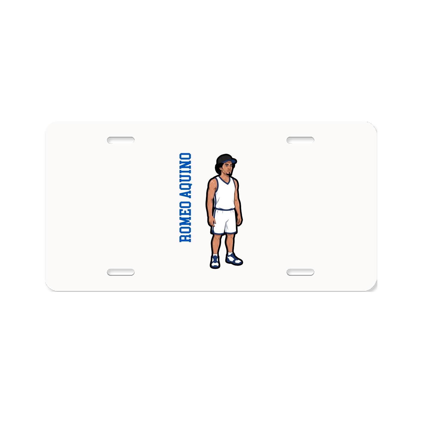 License Plate — Name Vertical in Classic