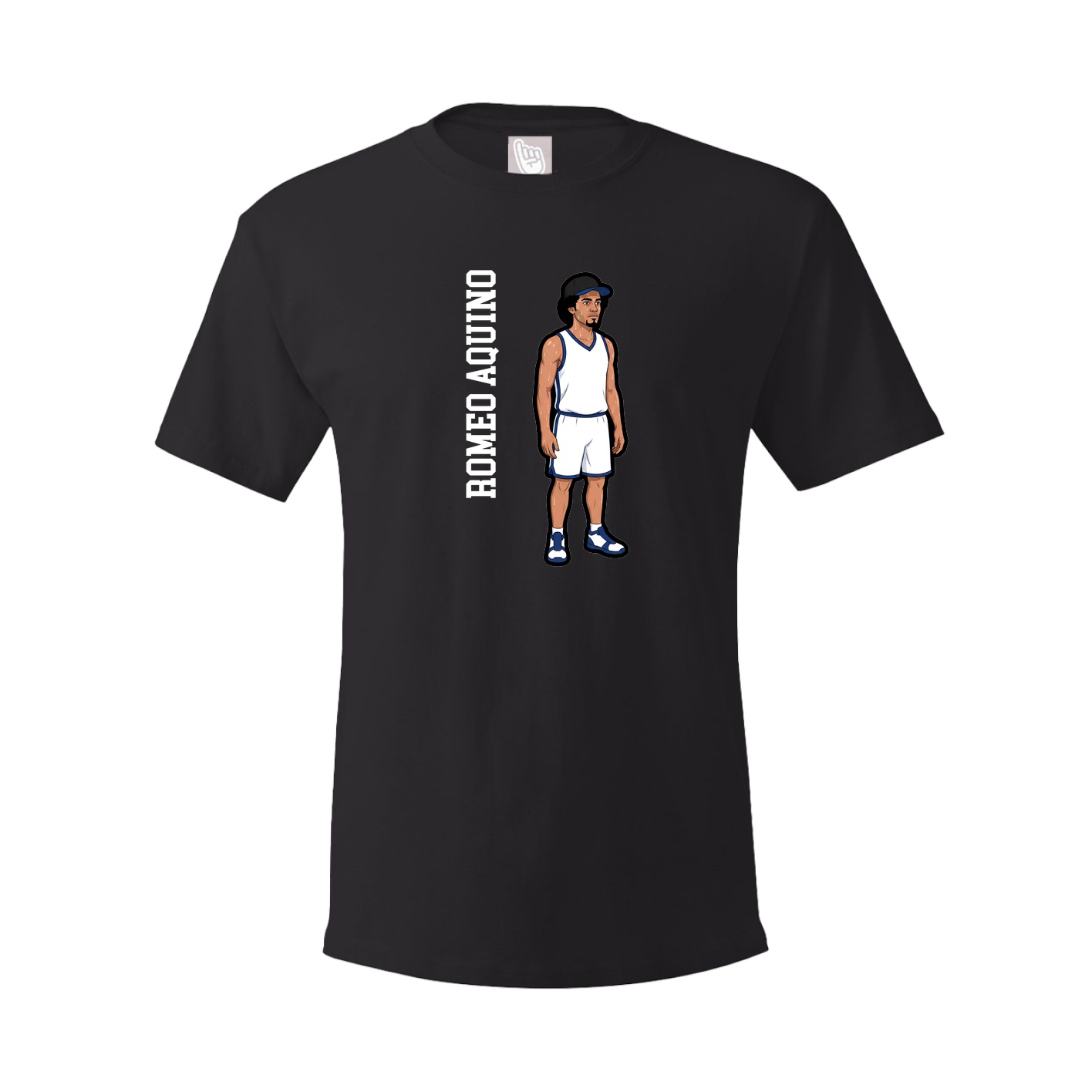 Youth Tee — Name Vertical in Black