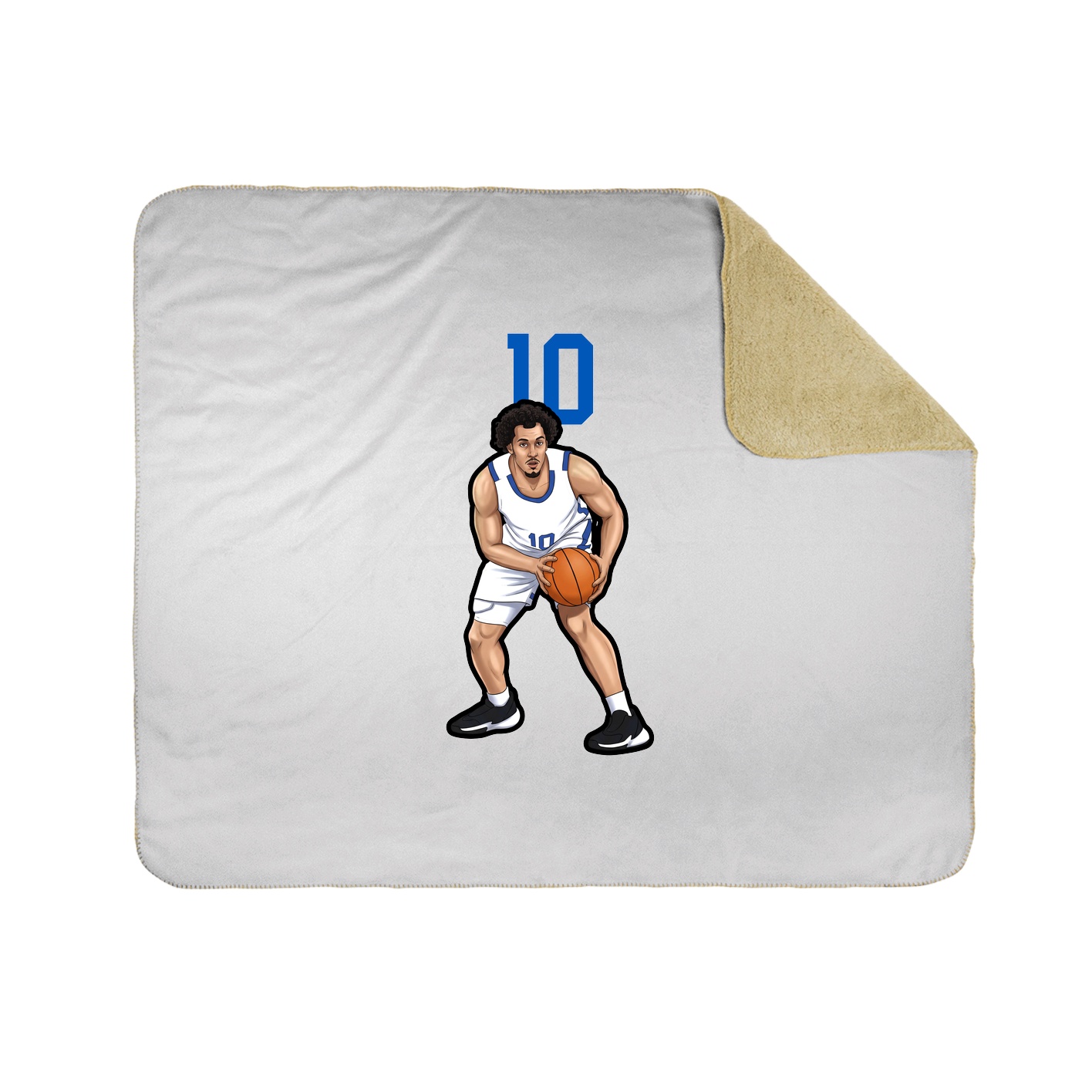 Throw Blanket — Number Top in White
