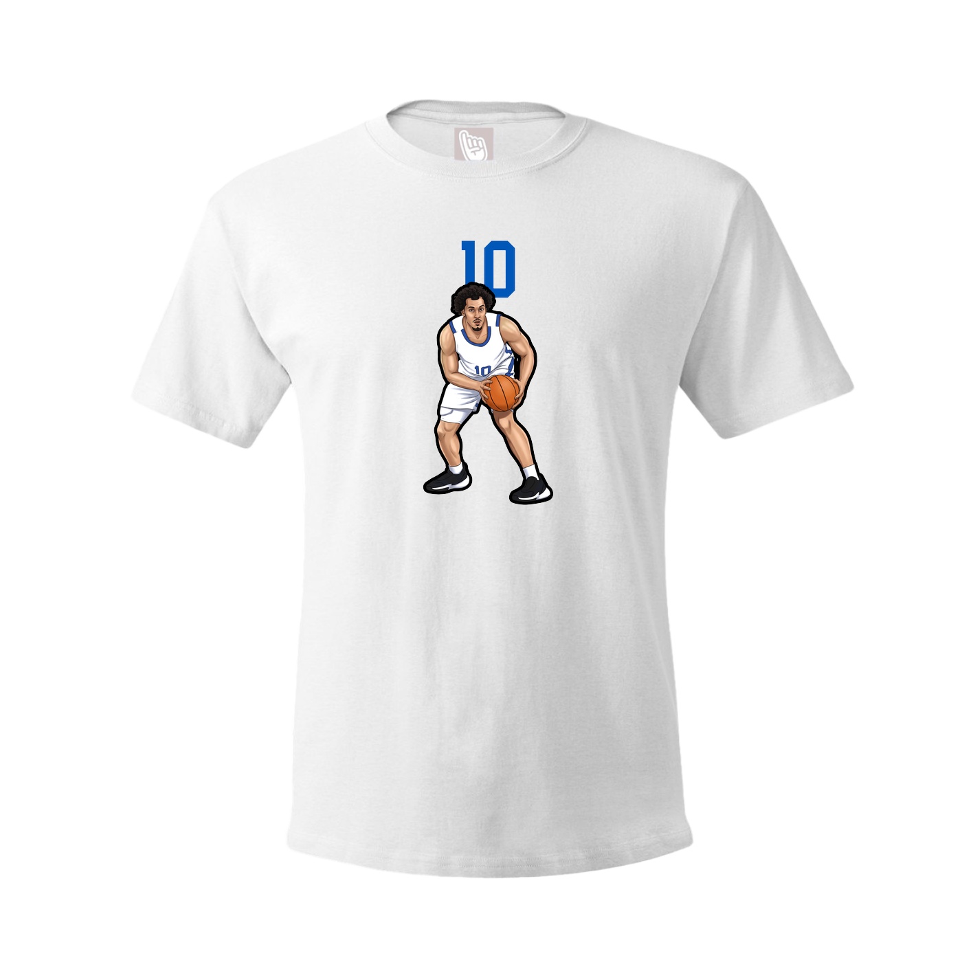 Youth Tee — Number Top in White