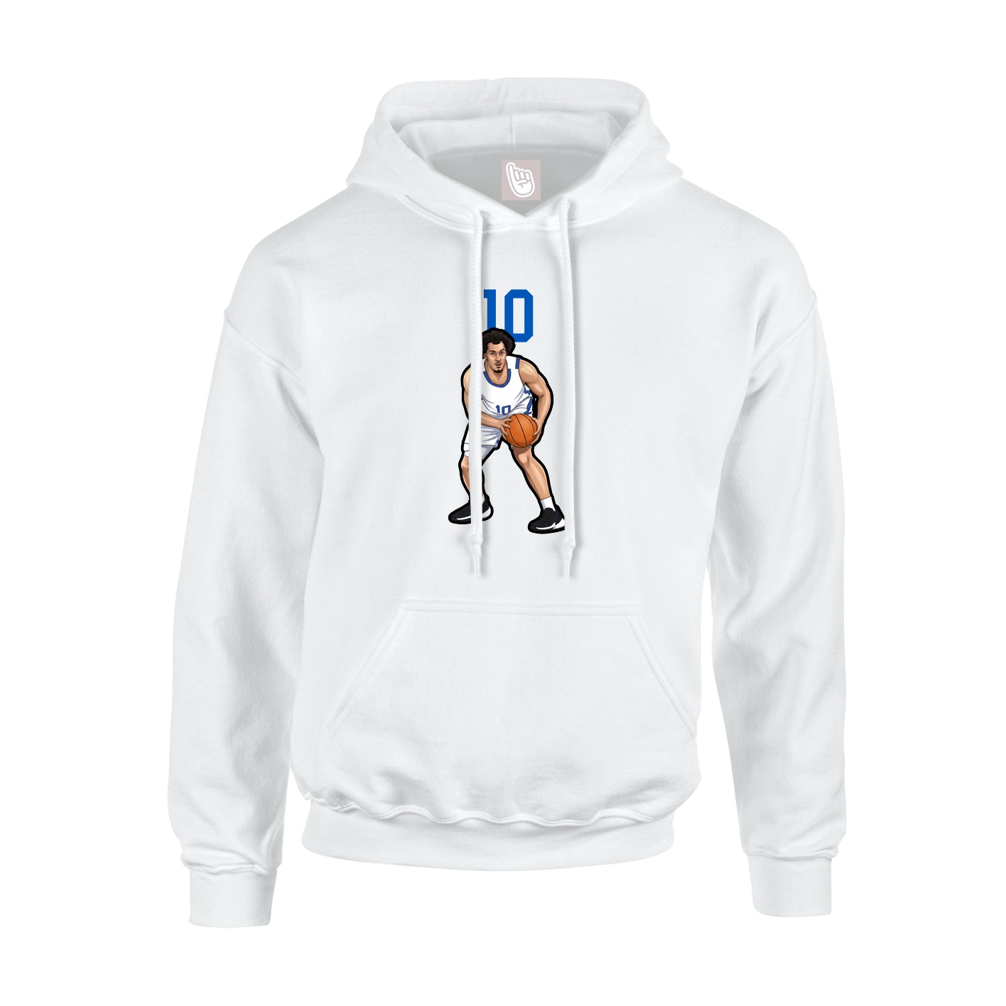 Hoodie — Number Top in White