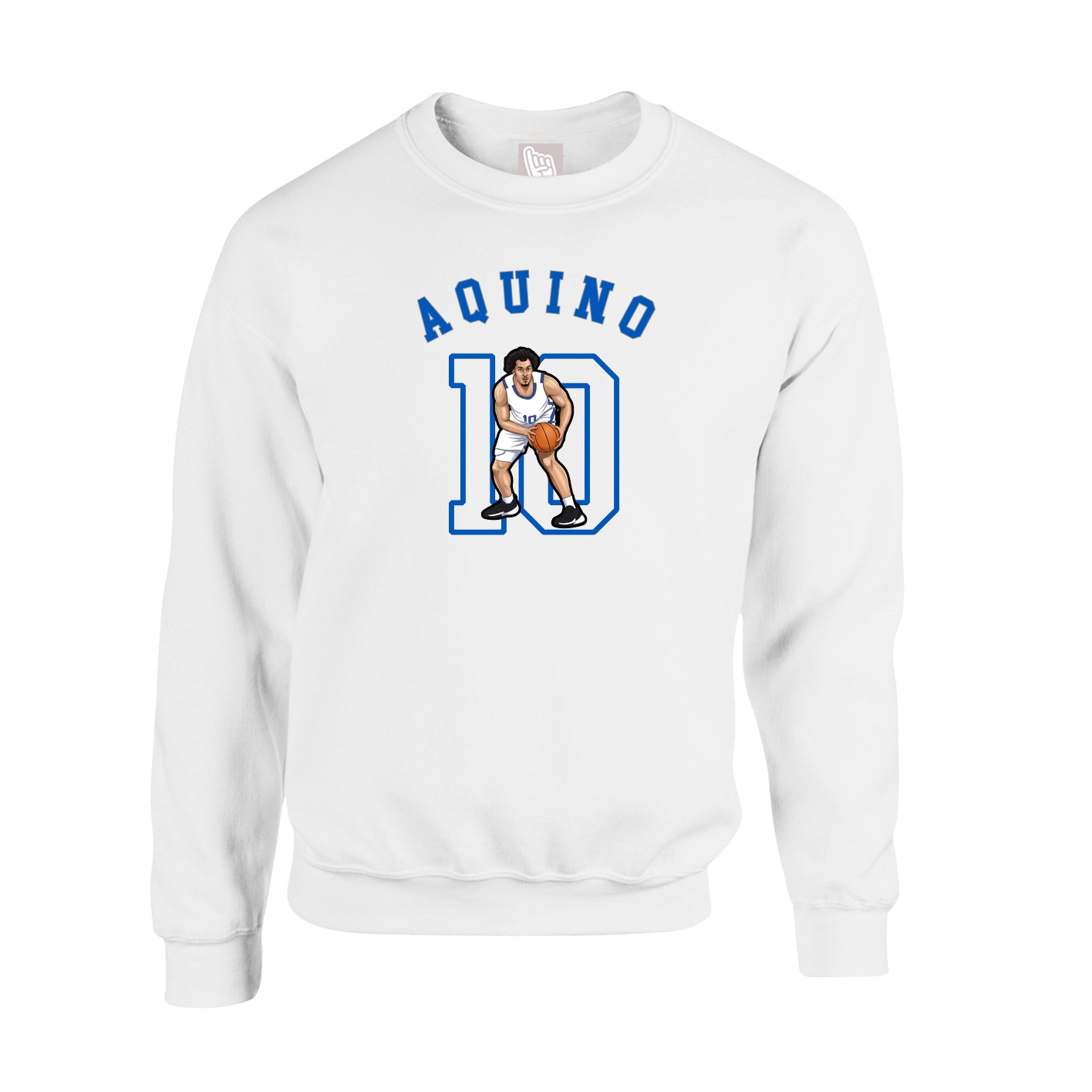 Fleece Crew — Shirsey Arch in White