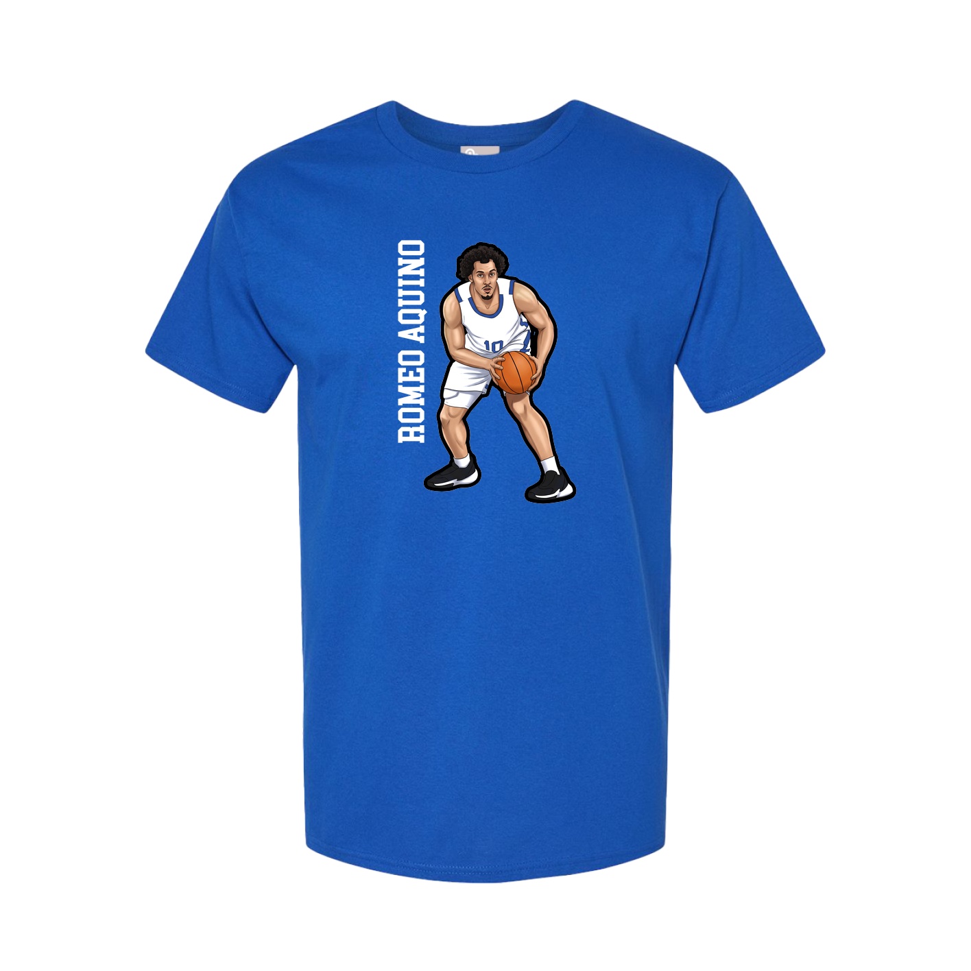 Youth Tee — Name Vertical in Royal