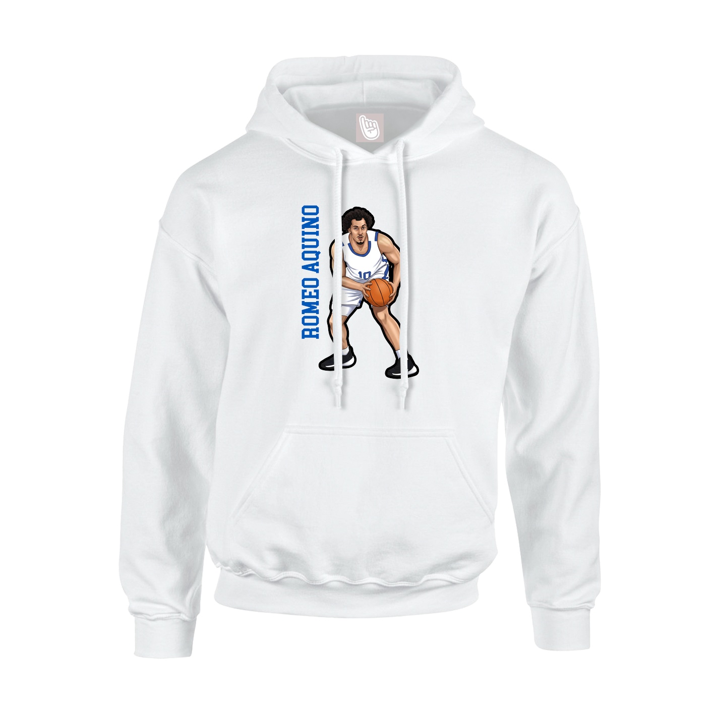 Hoodie — Name Vertical in White
