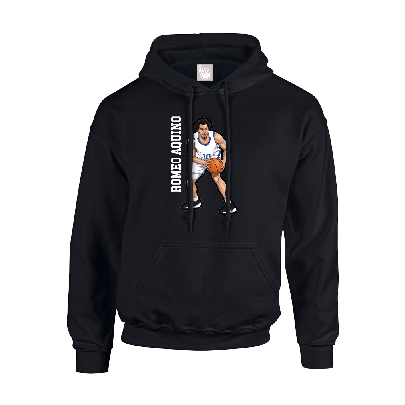 Youth Hoodie — Name Vertical in Black