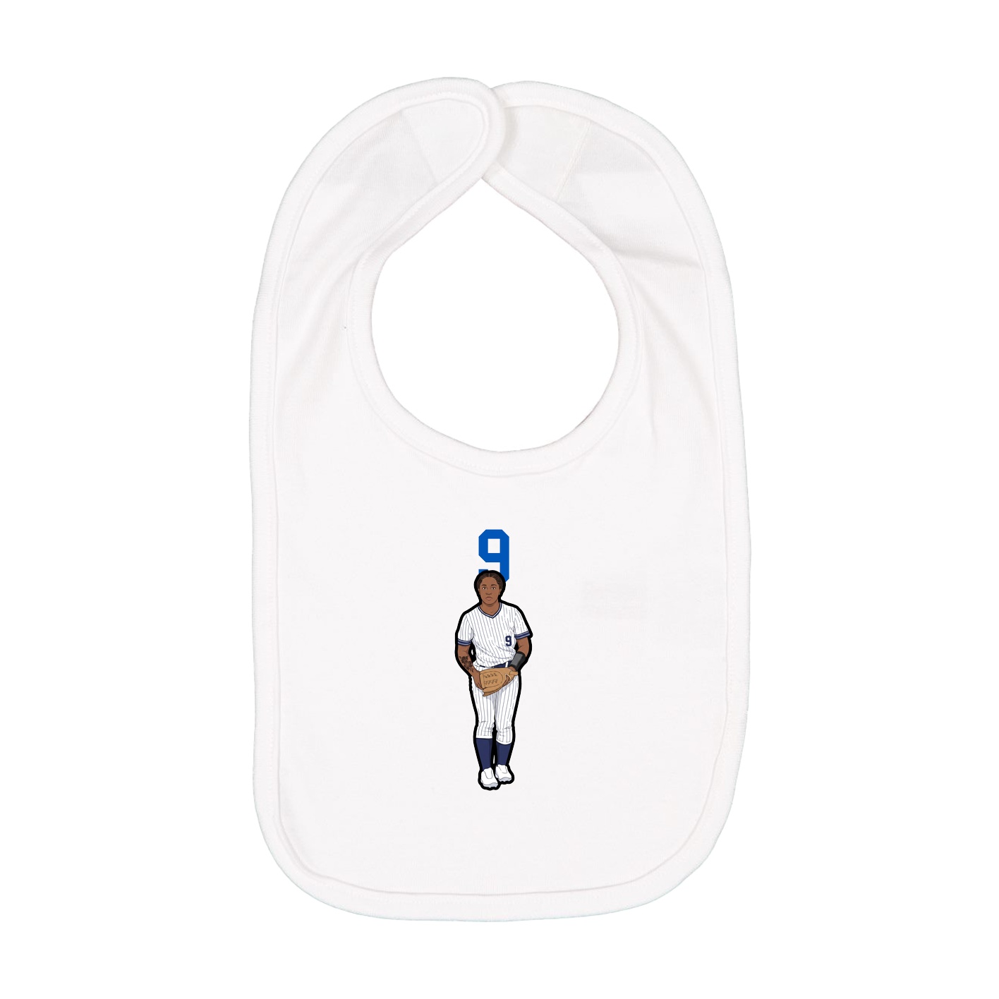 Infant Bib — Number Top in White