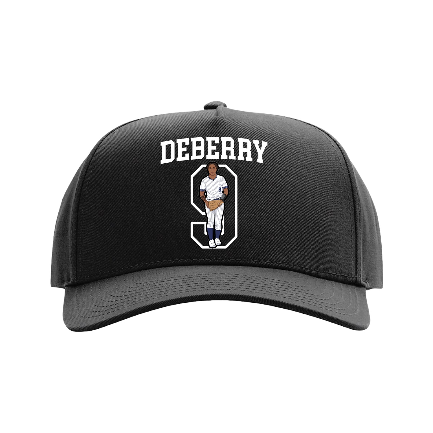 Full Fabric Five-Panel Champ Cap — Shirsey in Black