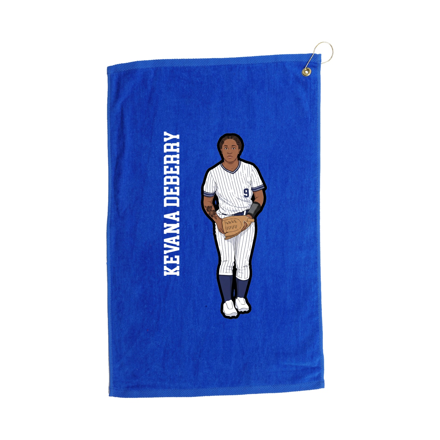 Golf Towel — Name Vertical in Royal