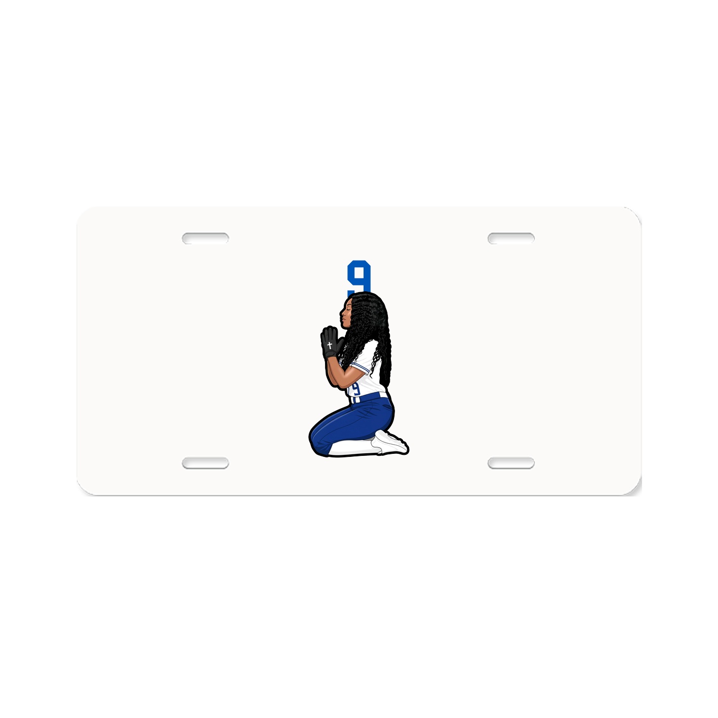 License Plate — Number Top in Classic