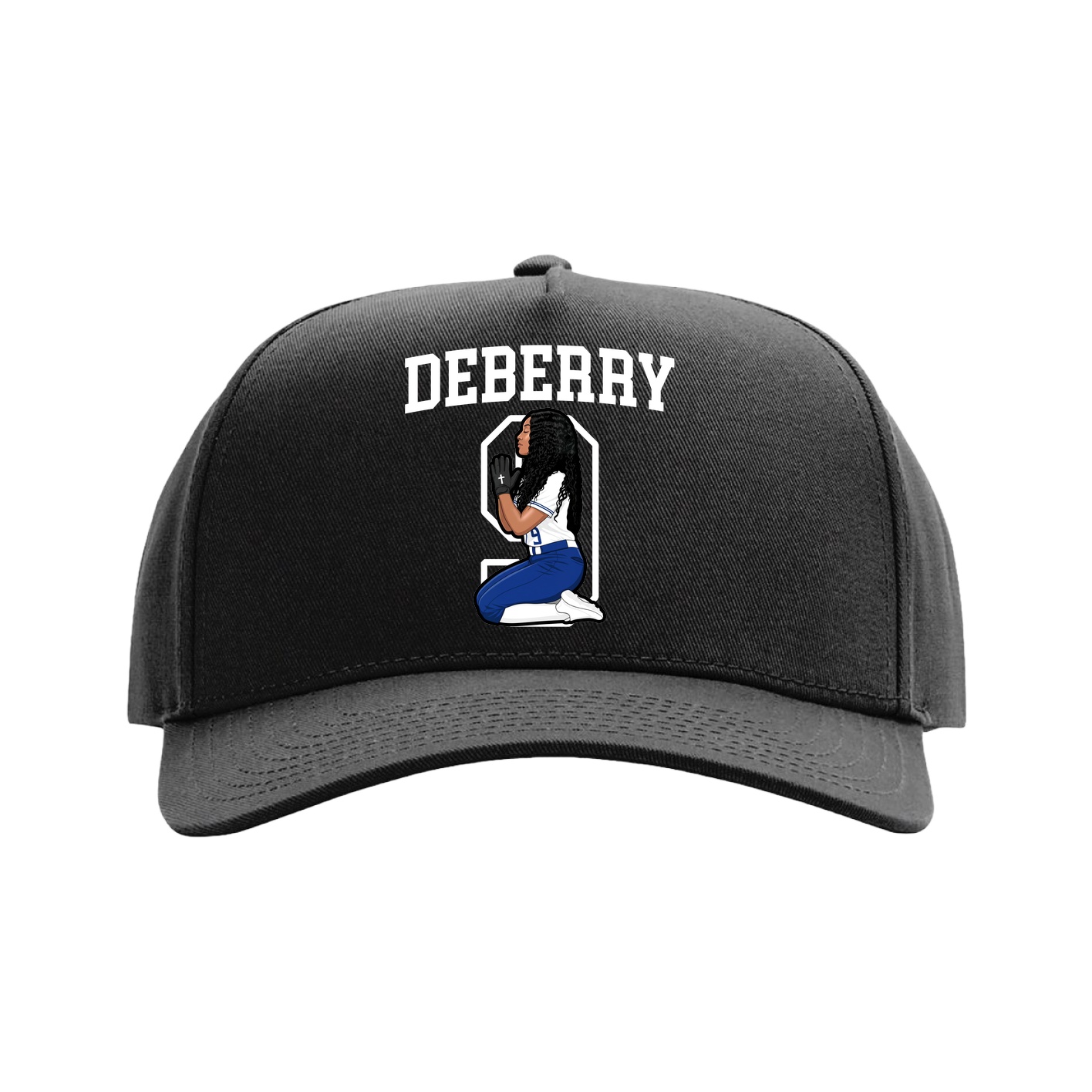 Full Fabric Five-Panel Champ Cap — Shirsey in Black