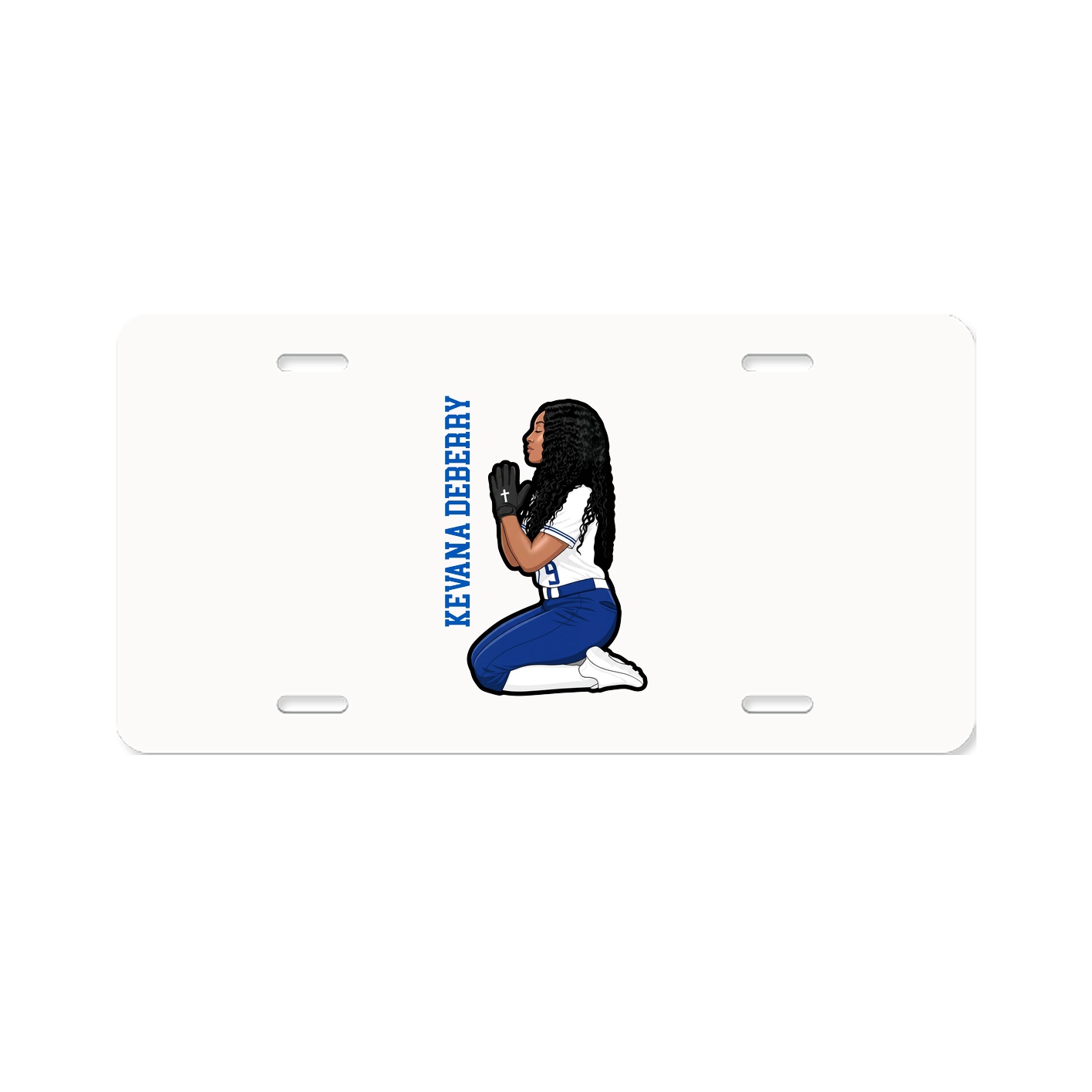 License Plate — Name Vertical in Classic