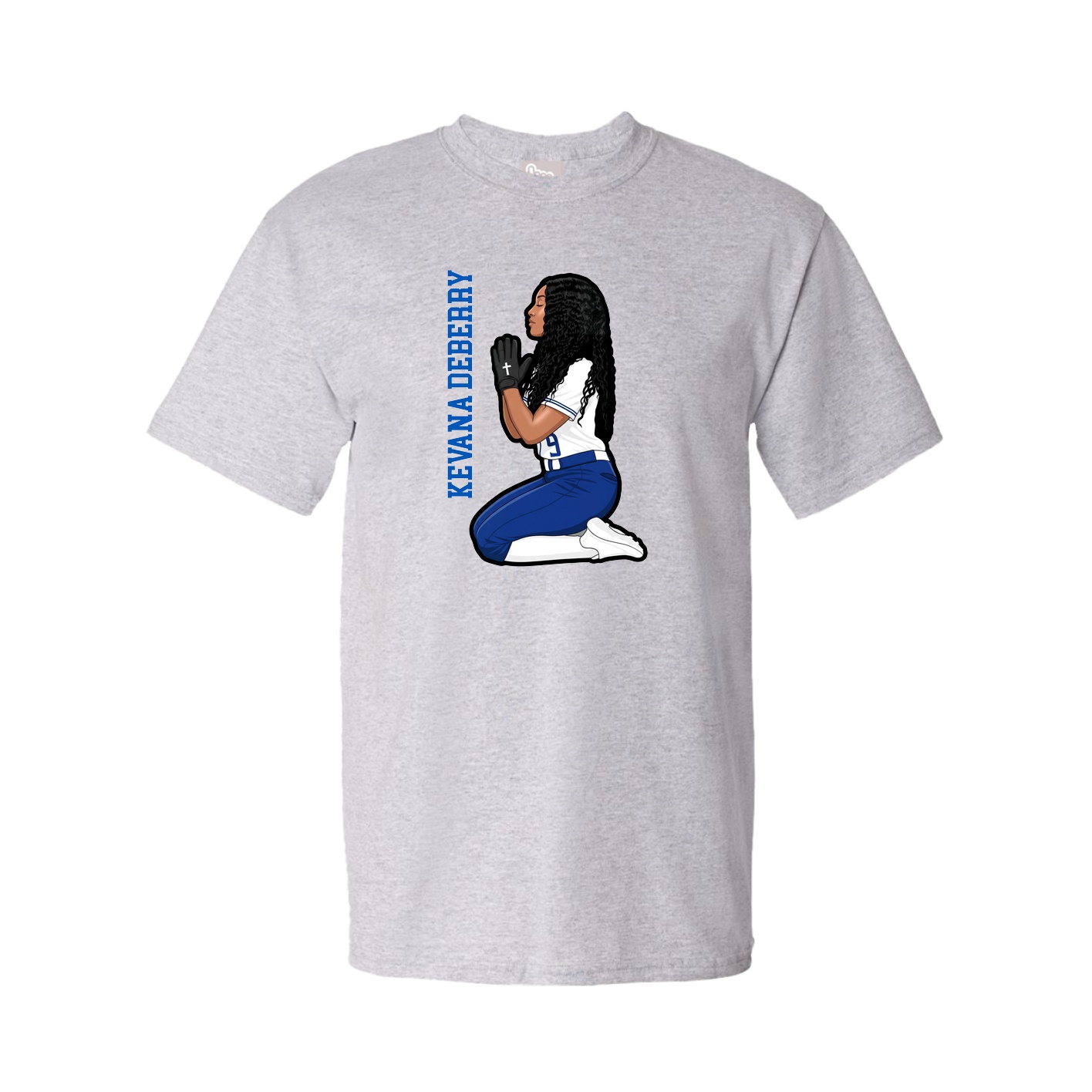Tee — Name Vertical in Grey