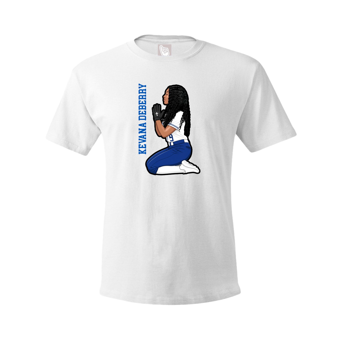 Youth Tee — Name Vertical in White