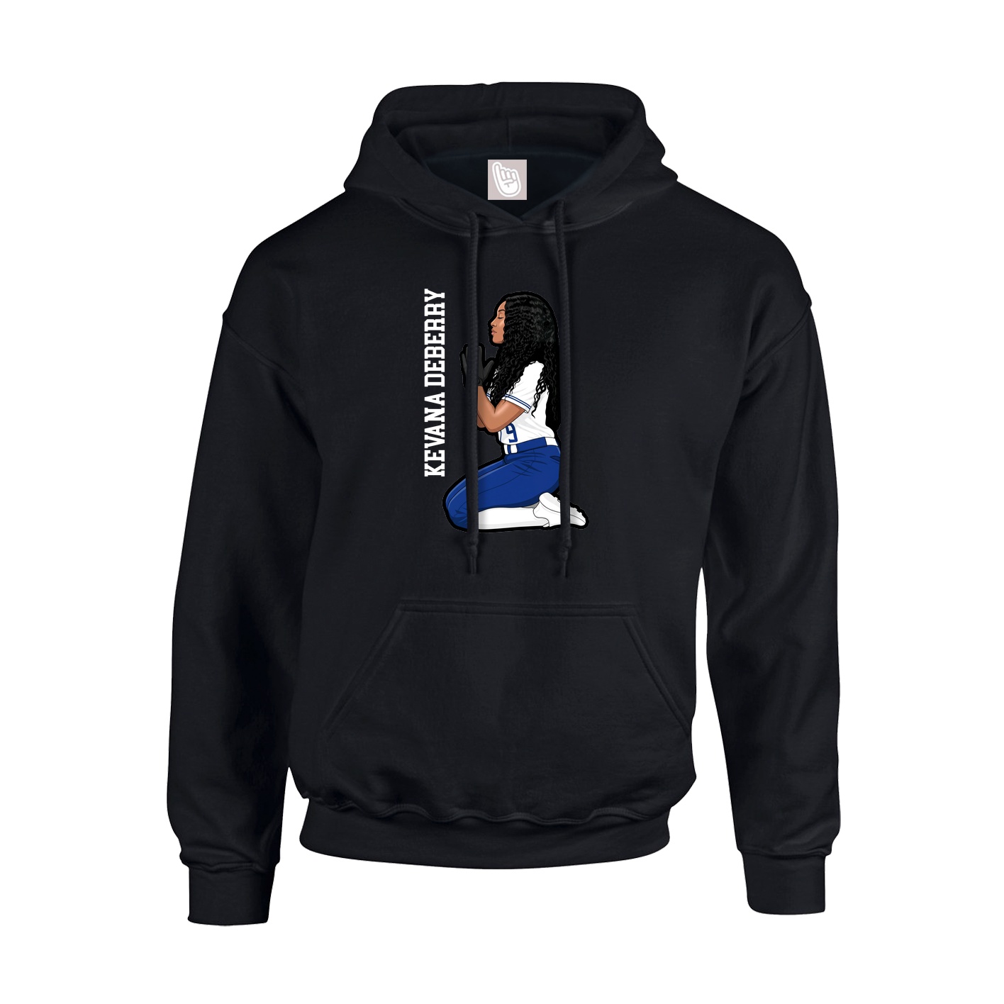 Youth Hoodie — Name Vertical in Black