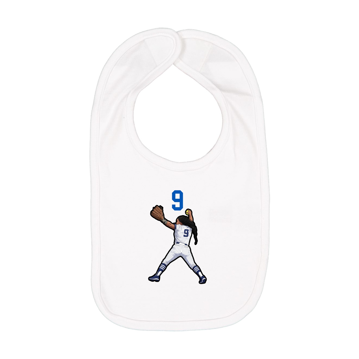 Infant Bib — Number Top in White