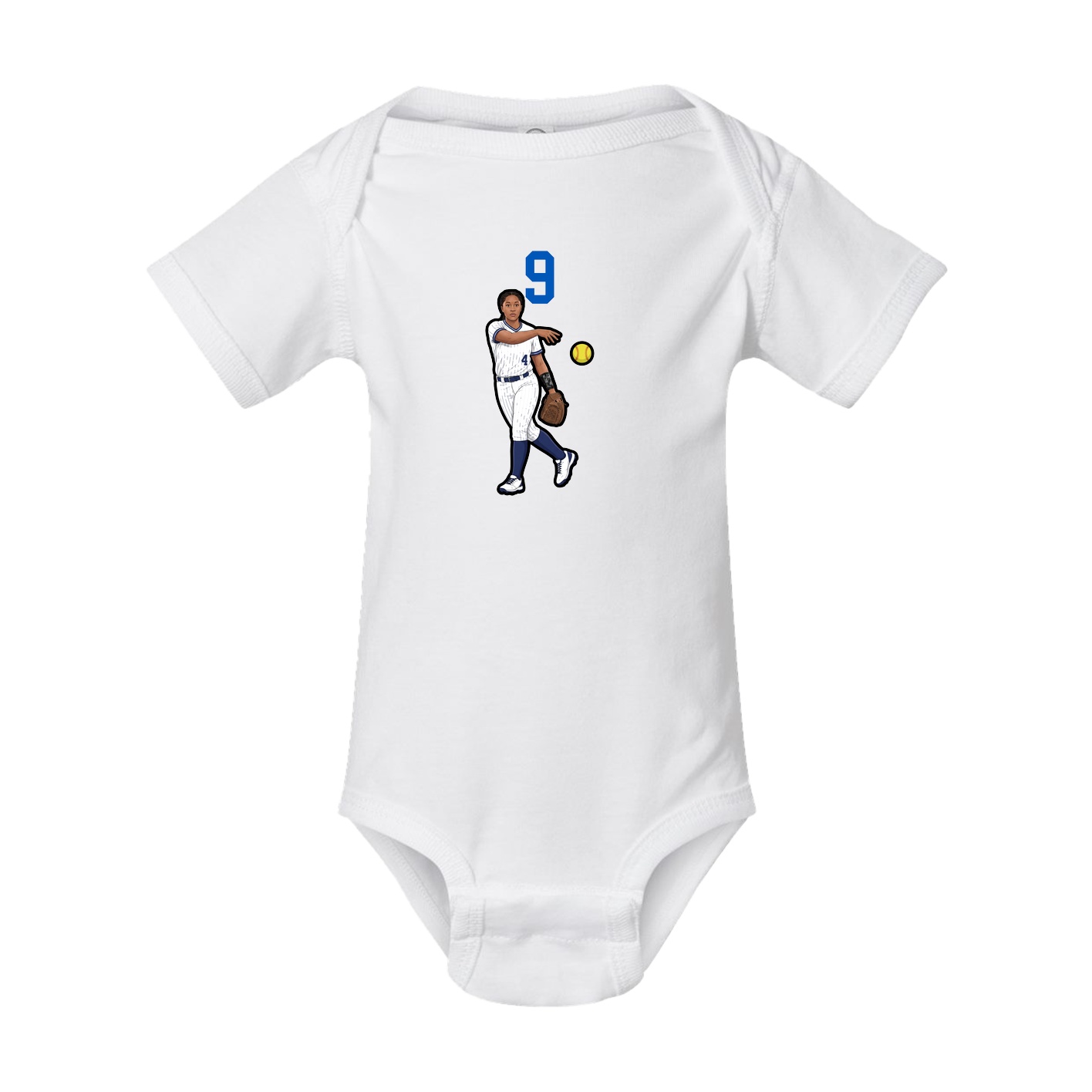Baby Onesie — Number Top in White
