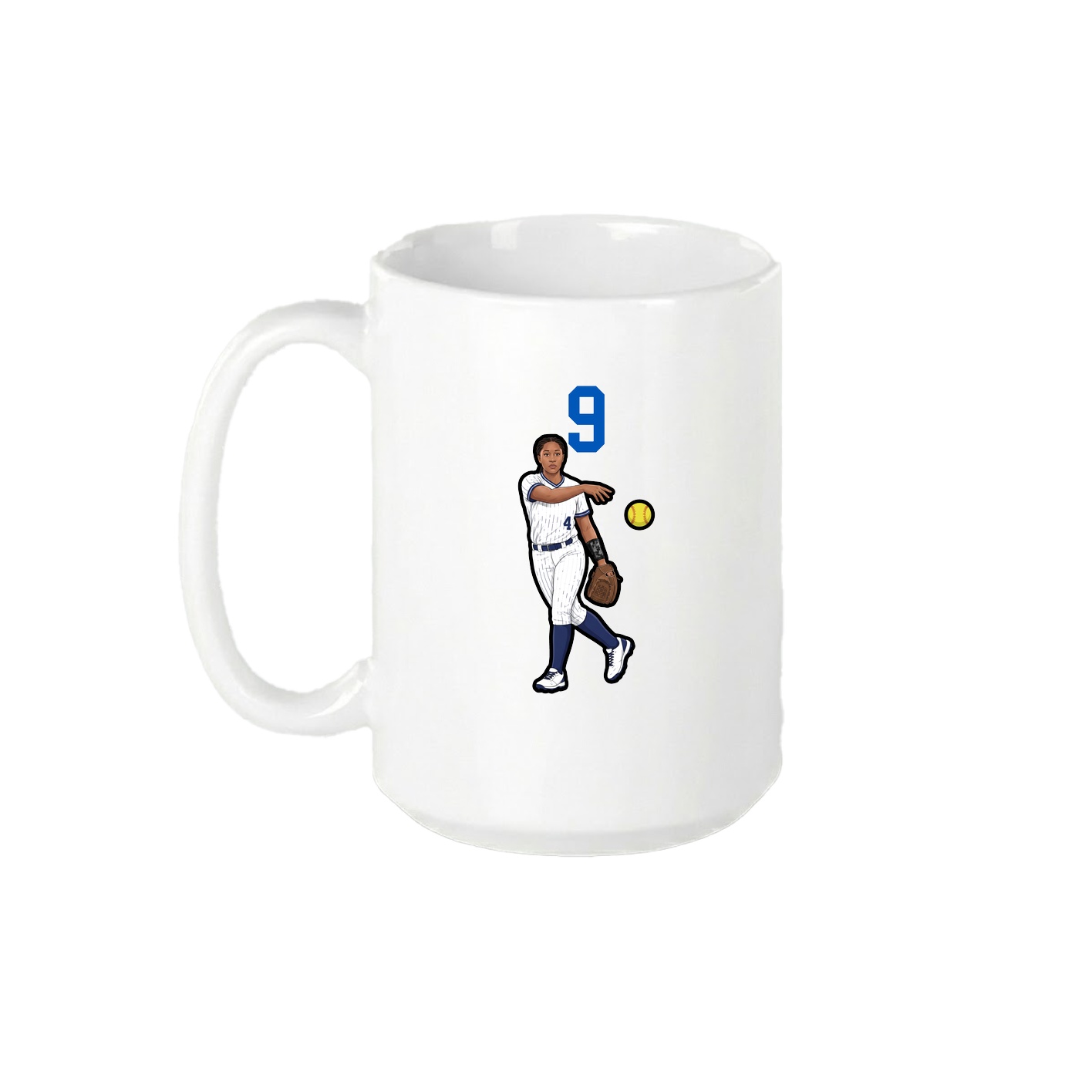 15oz Coffee Mug — Number Top in White