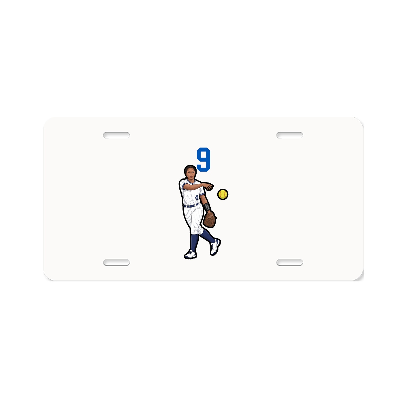 License Plate — Number Top in Classic