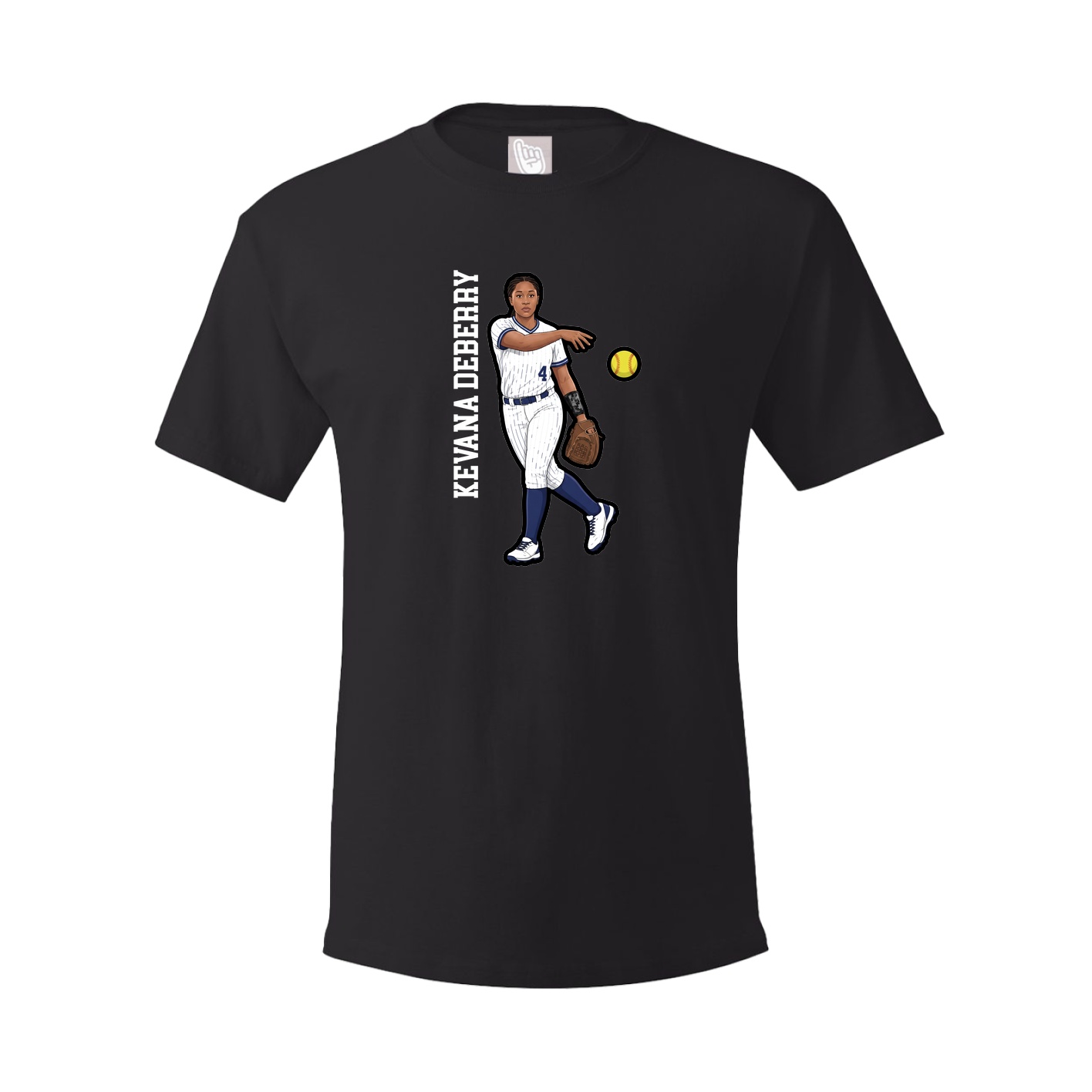 Youth Tee — Name Vertical in Black