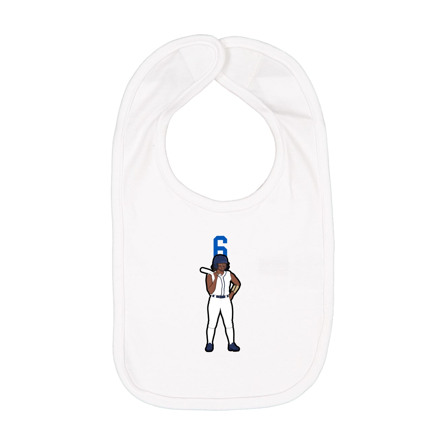 Infant Bib — Number Top in White