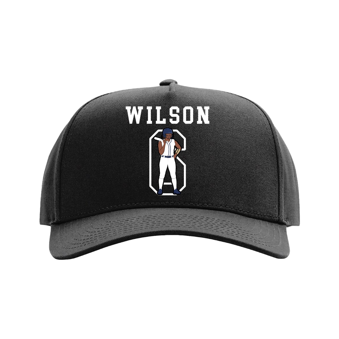 Full Fabric Five-Panel Champ Cap — Shirsey in Black