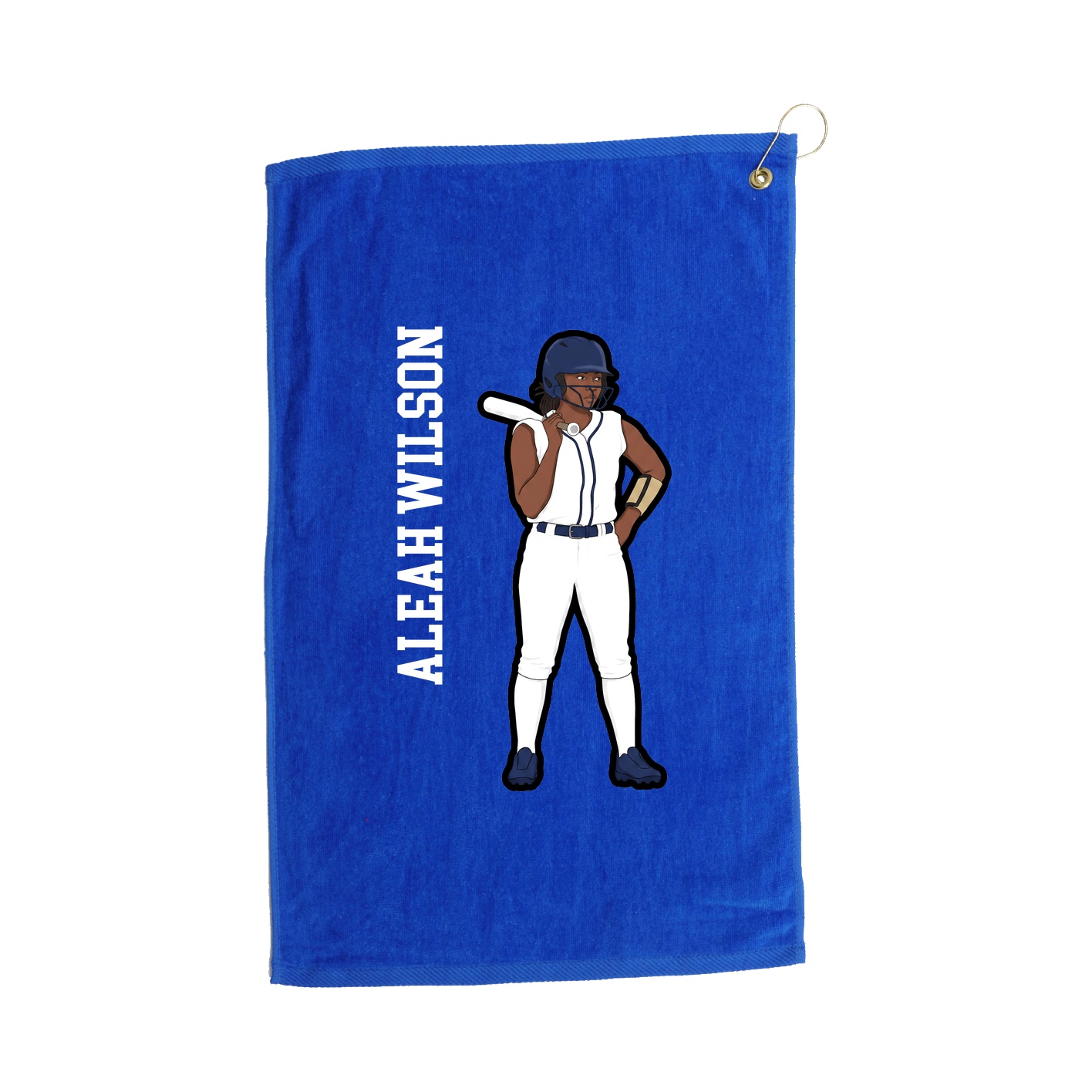 Golf Towel — Name Vertical in Royal