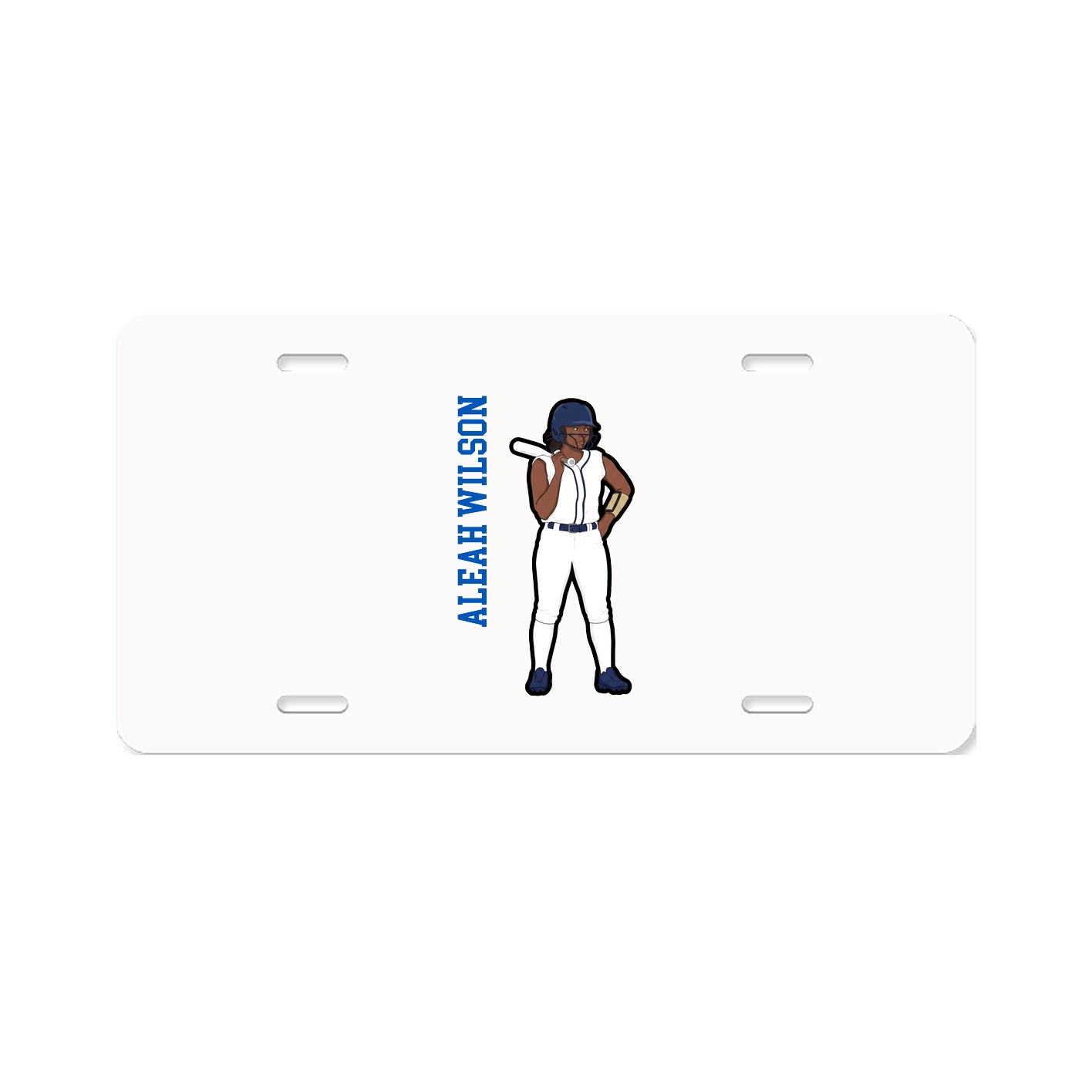 License Plate — Name Vertical in Classic