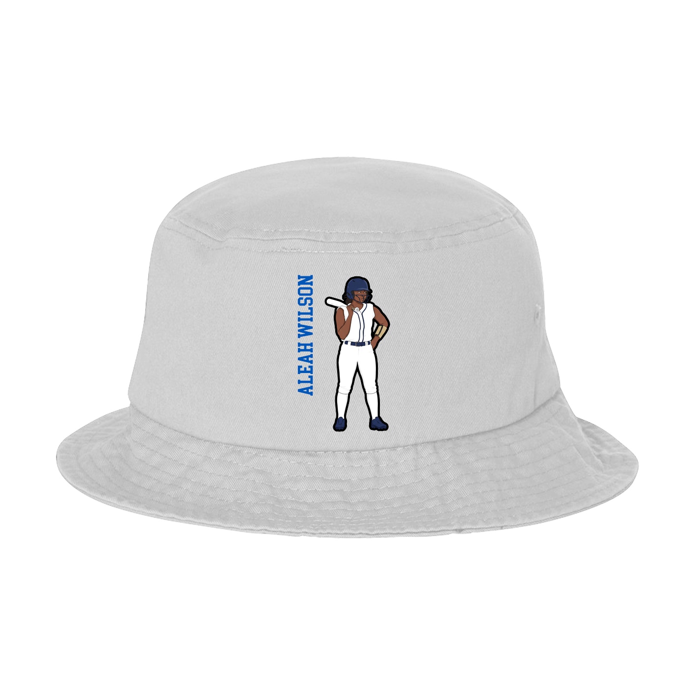 Bucket Cap — Name Vertical in White