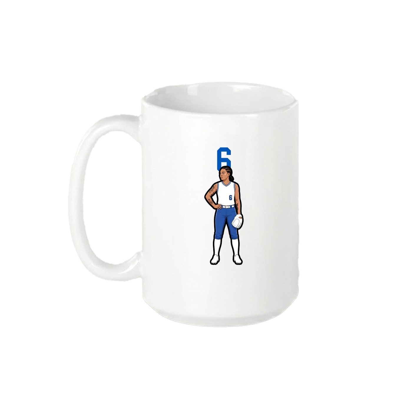 15oz Coffee Mug — Number Top in White