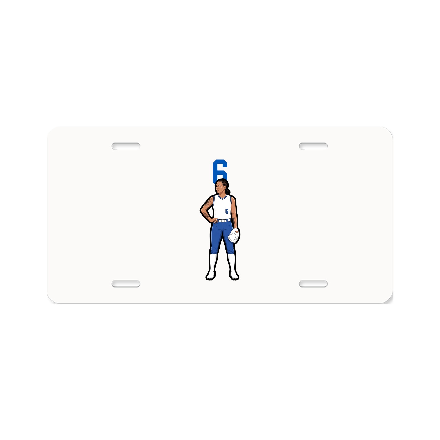 License Plate — Number Top in Classic
