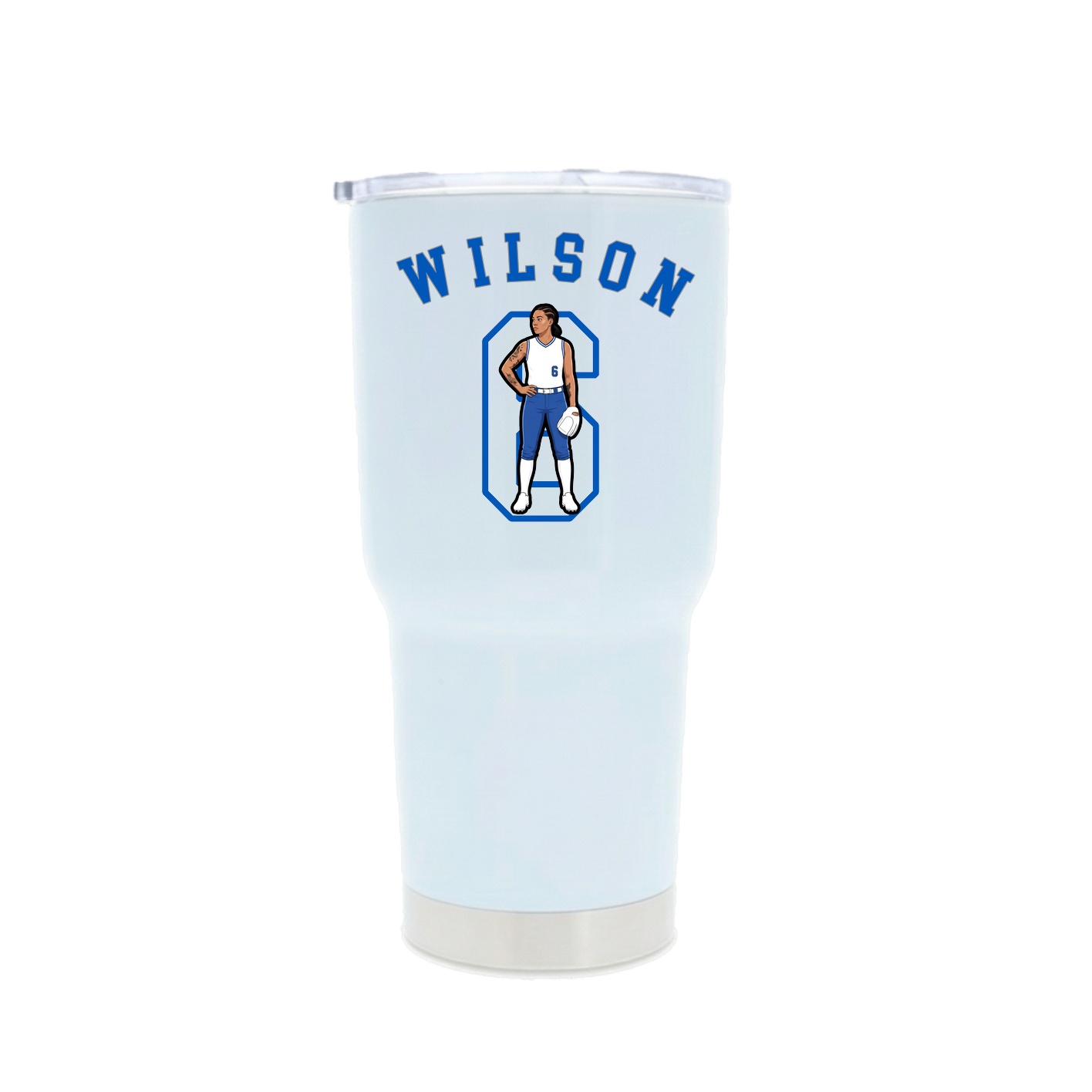 30oz Stainless Steel Tumbler — Shirsey Arch in White