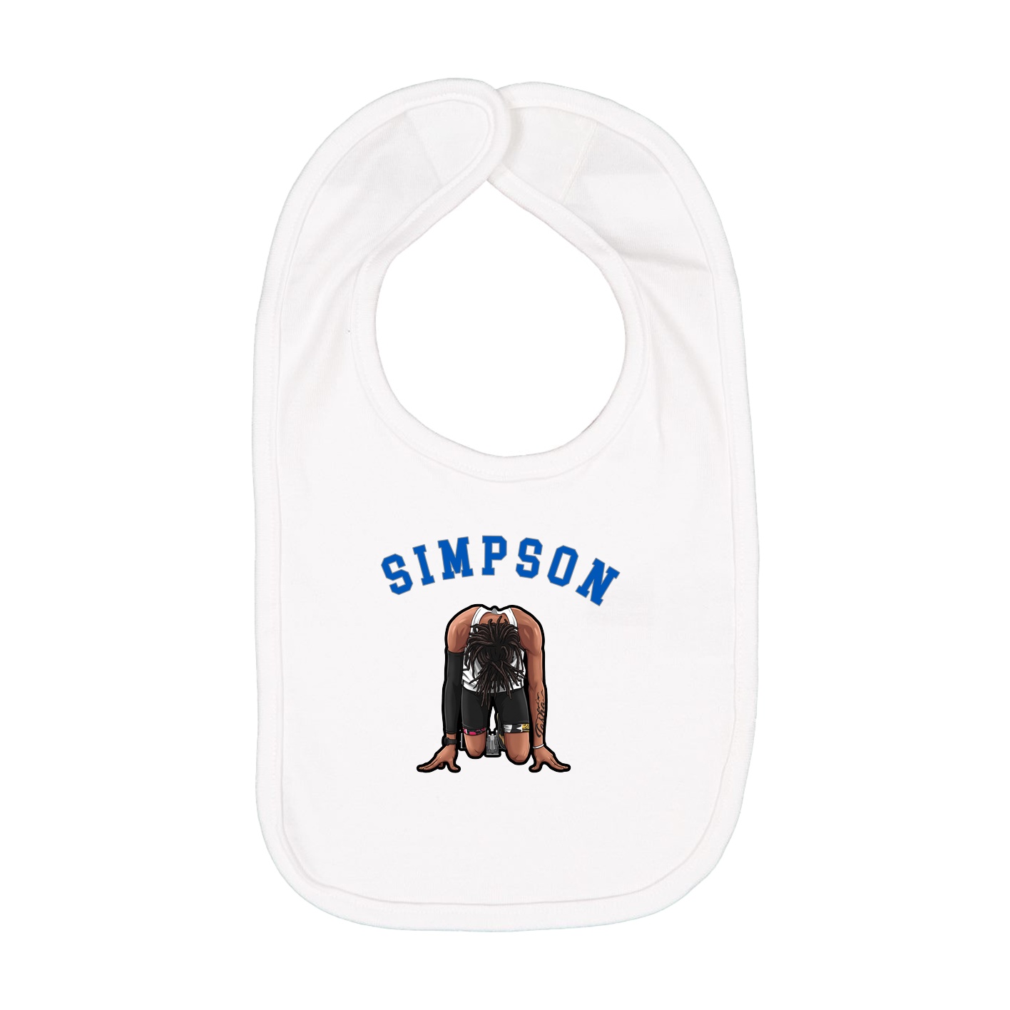 Infant Bib — Shirsey Arch in White
