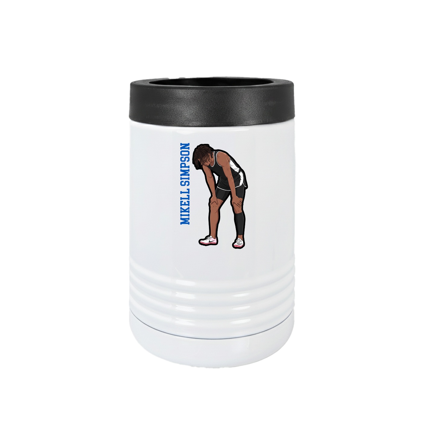 Beverage Holder — Name Vertical in White