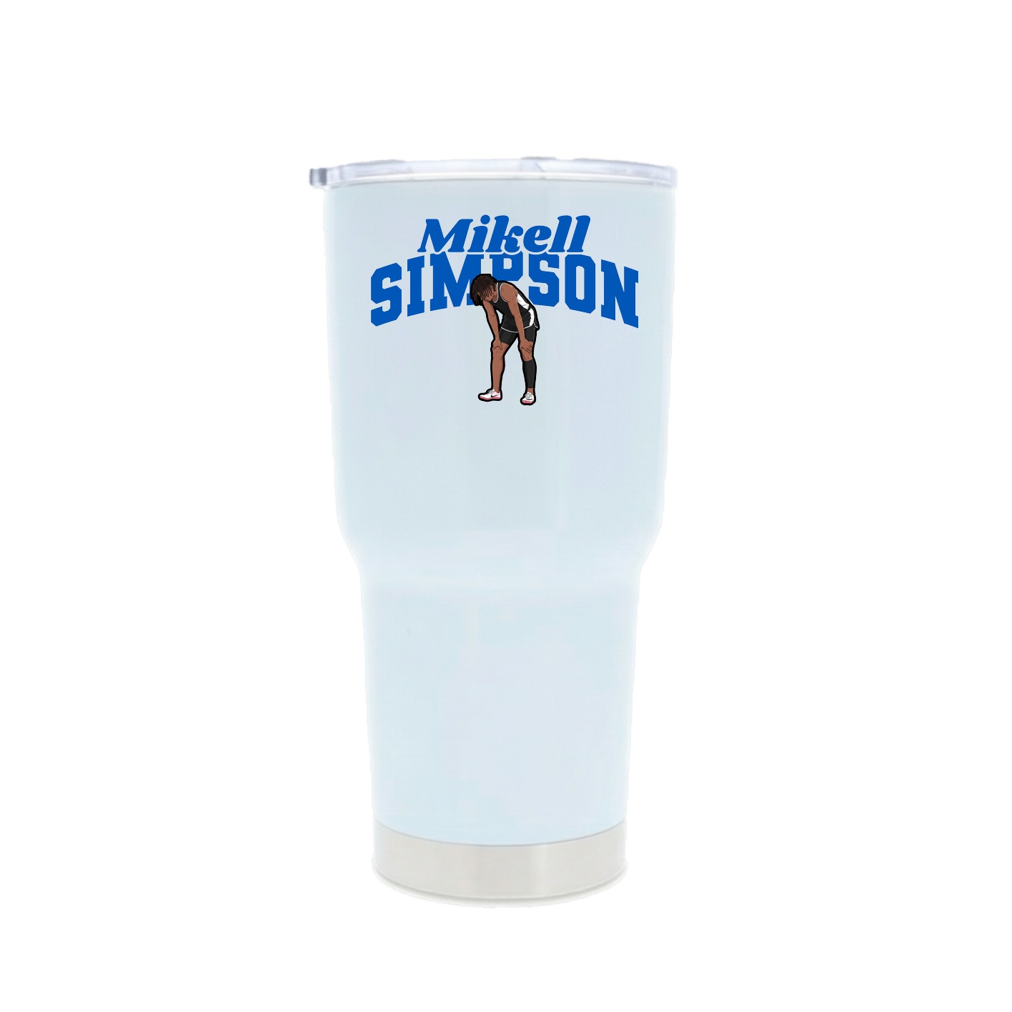 30oz Stainless Steel Tumbler — Signature Arch in White