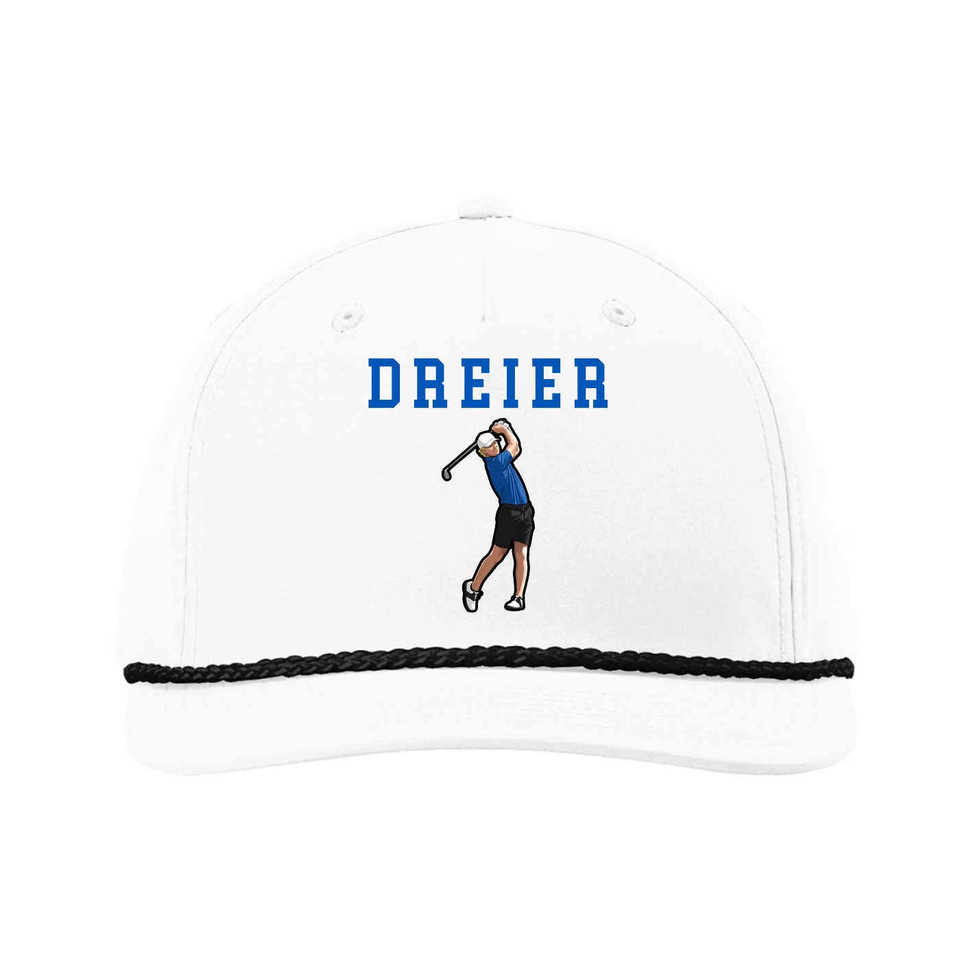 Five-Panel Classic Rope Cap — Shirsey in White