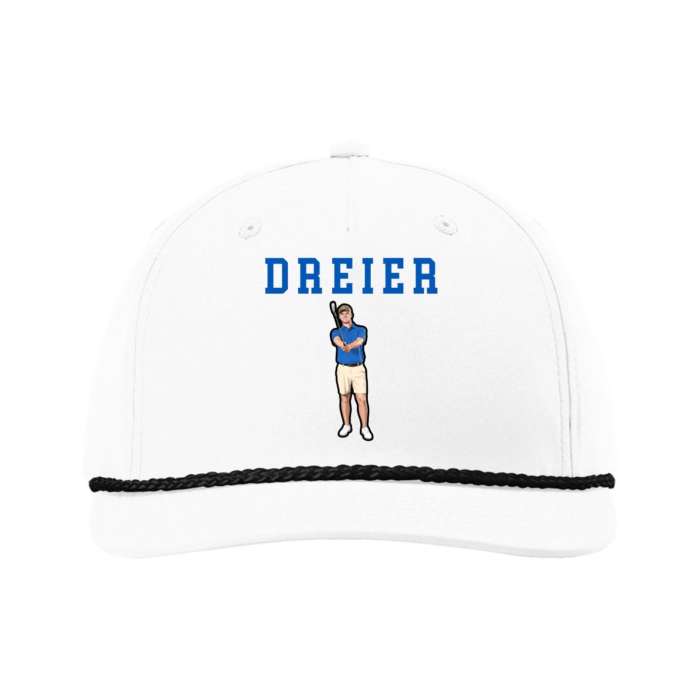 Five-Panel Classic Rope Cap — Shirsey in White