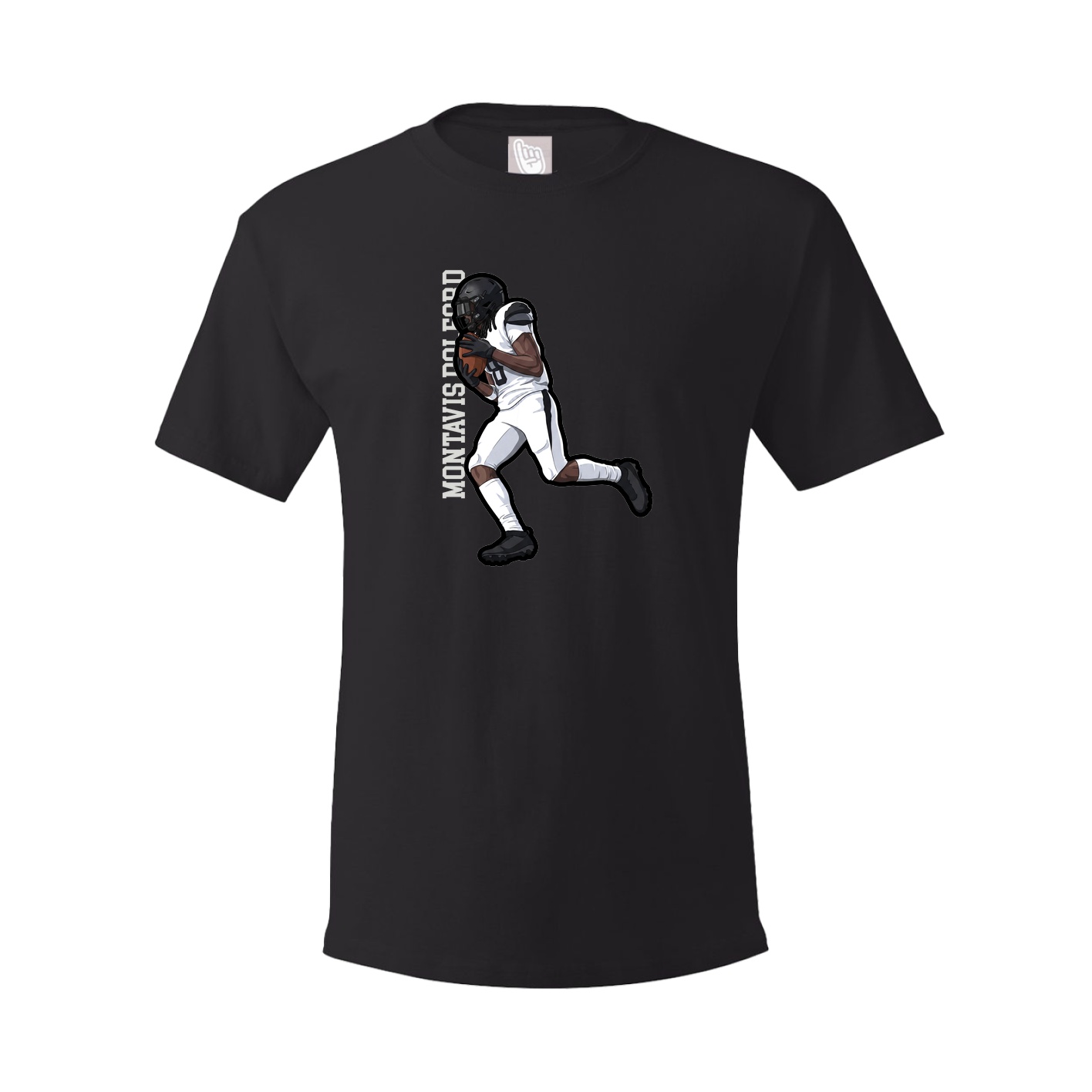 Youth Tee — Name Vertical in Black