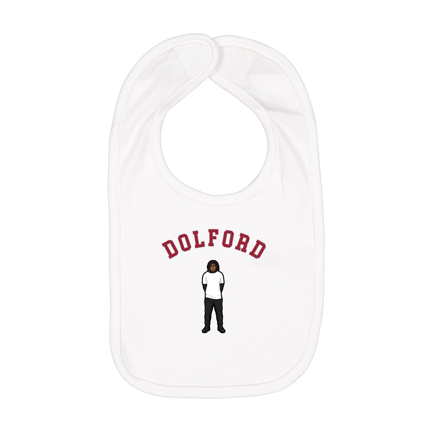 Infant Bib — Shirsey Arch in White
