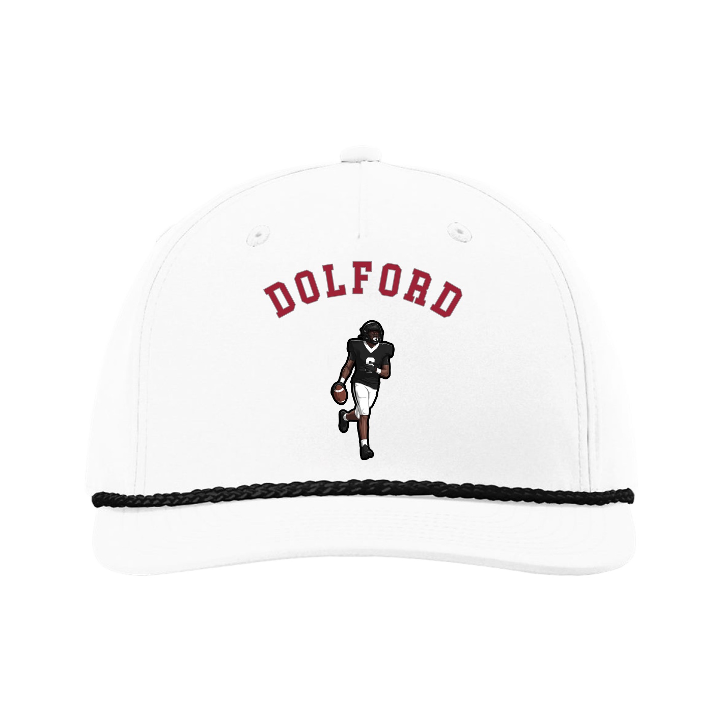 Five-Panel Classic Rope Cap — Shirsey Arch in White