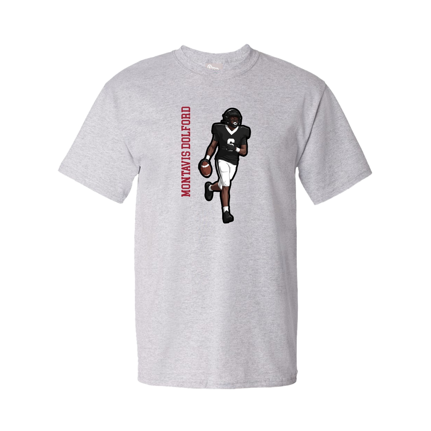 Tee — Name Vertical in Grey