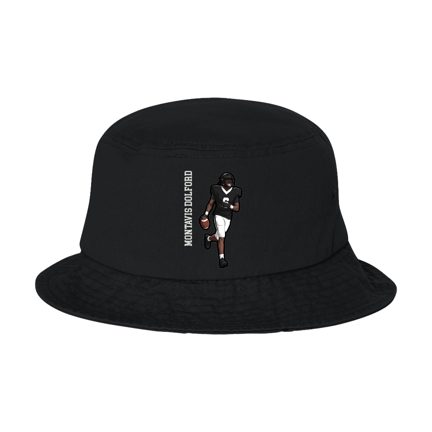 Bucket Cap — Name Vertical in Black