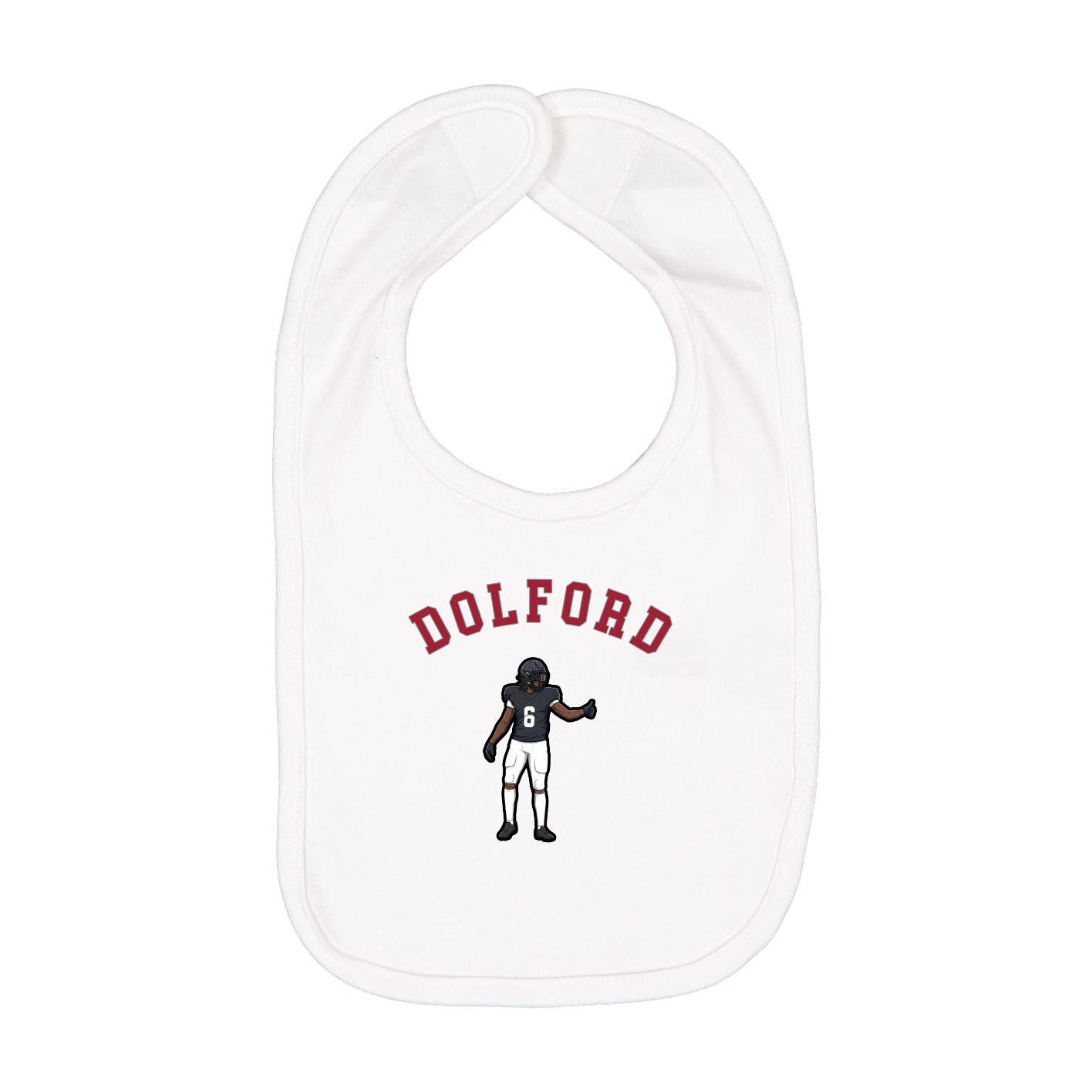 Infant Bib — Shirsey Arch in White