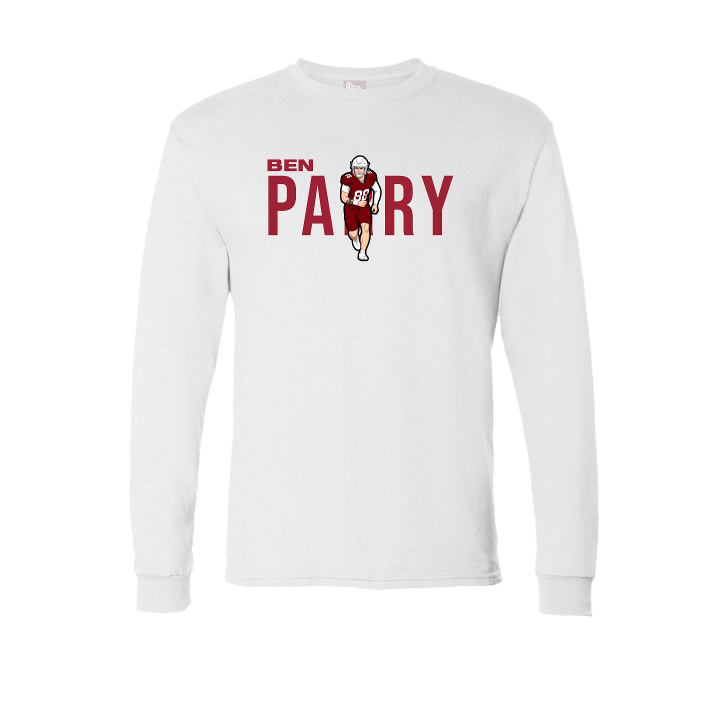 Long Sleeve Tee — Player Name in White