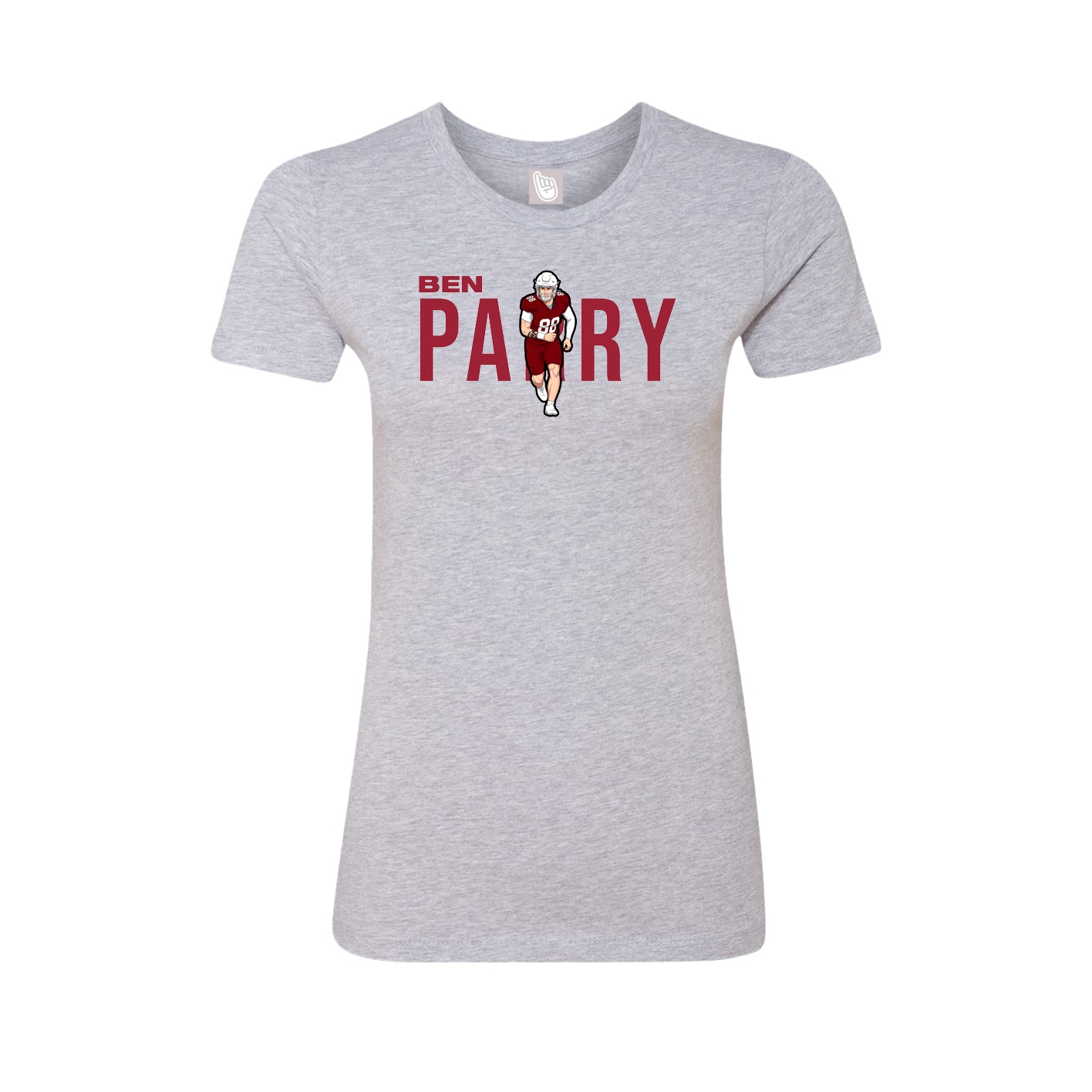 Womens Tee — Player Name in Grey