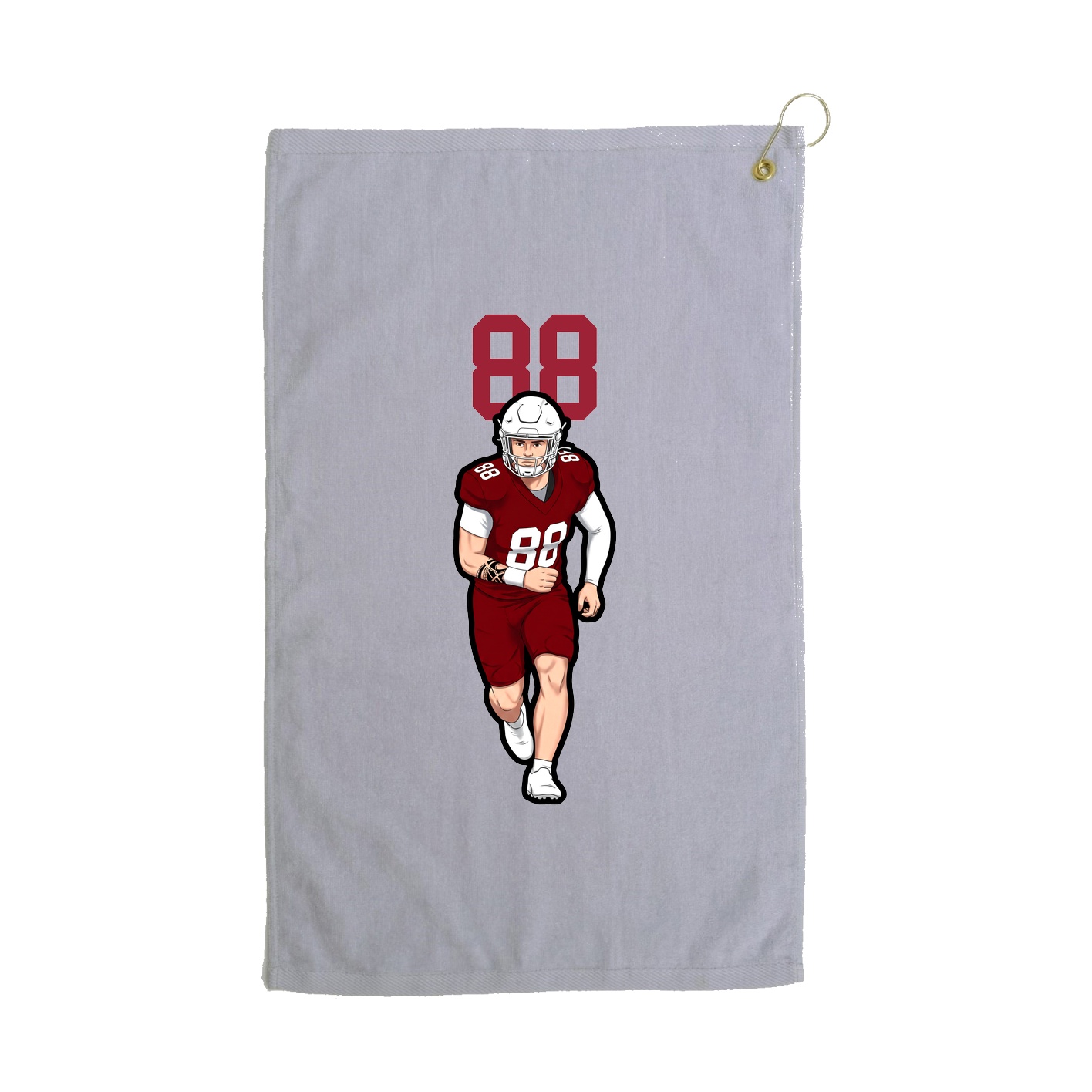 Golf Towel — Number Top in Grey