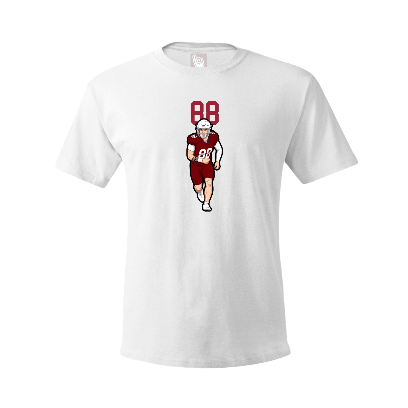 Youth Tee — Number Top in White