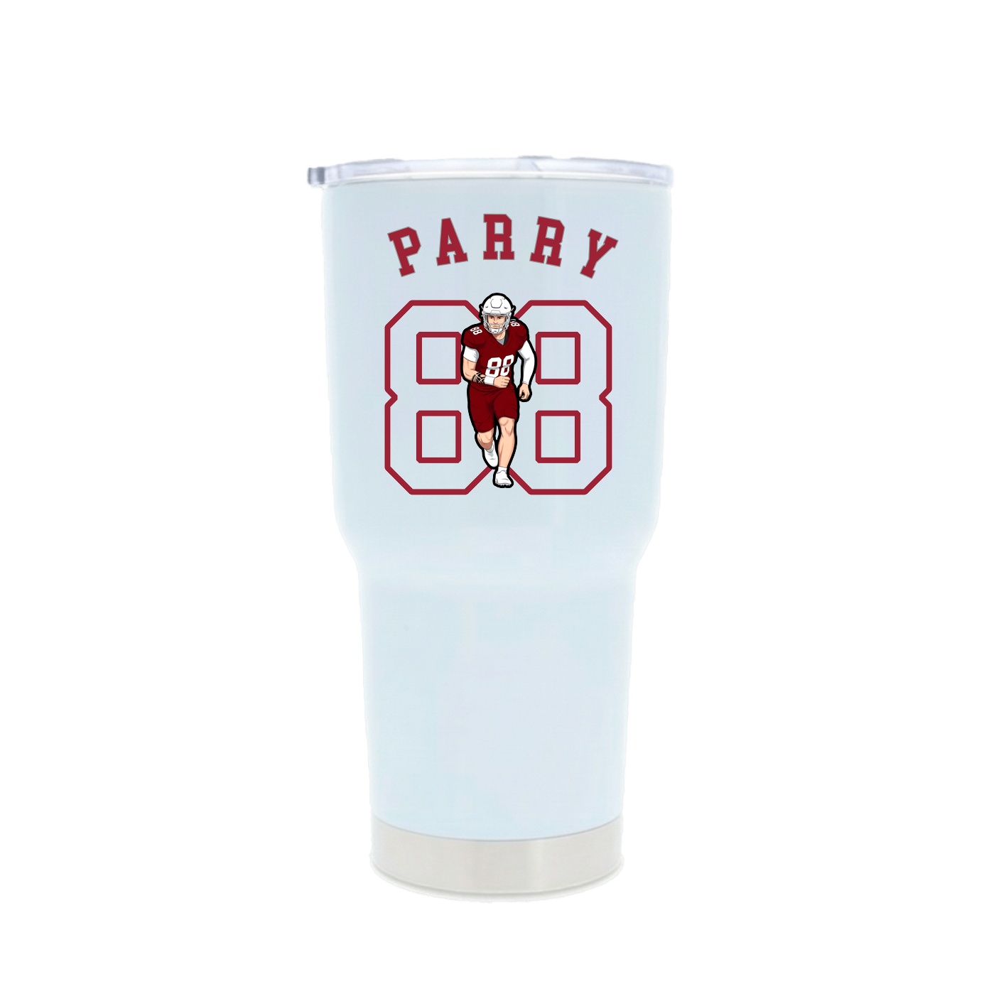 30oz Stainless Steel Tumbler — Shirsey Arch in White