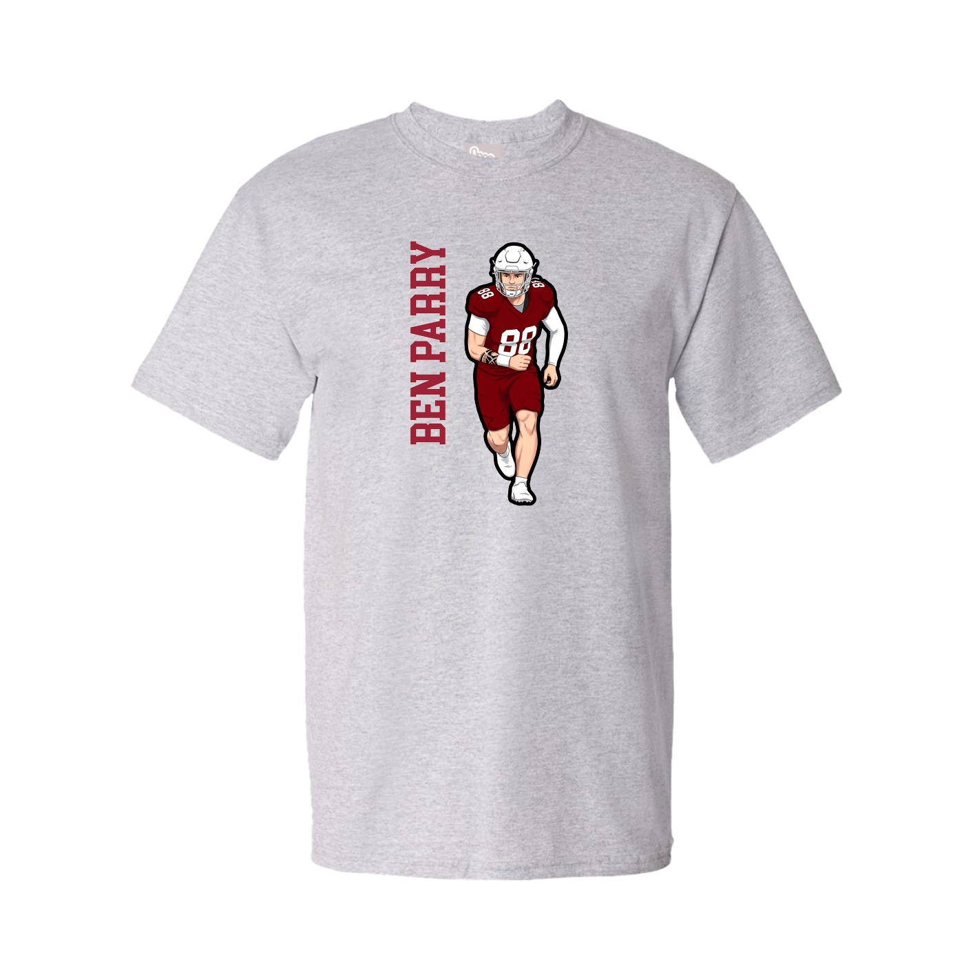 Tee — Name Vertical in Grey