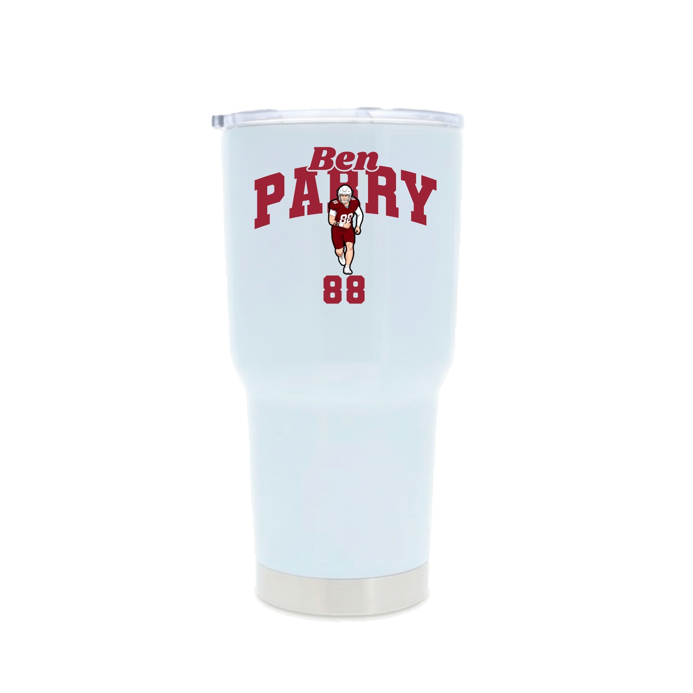 30oz Stainless Steel Tumbler — Signature Arch in White